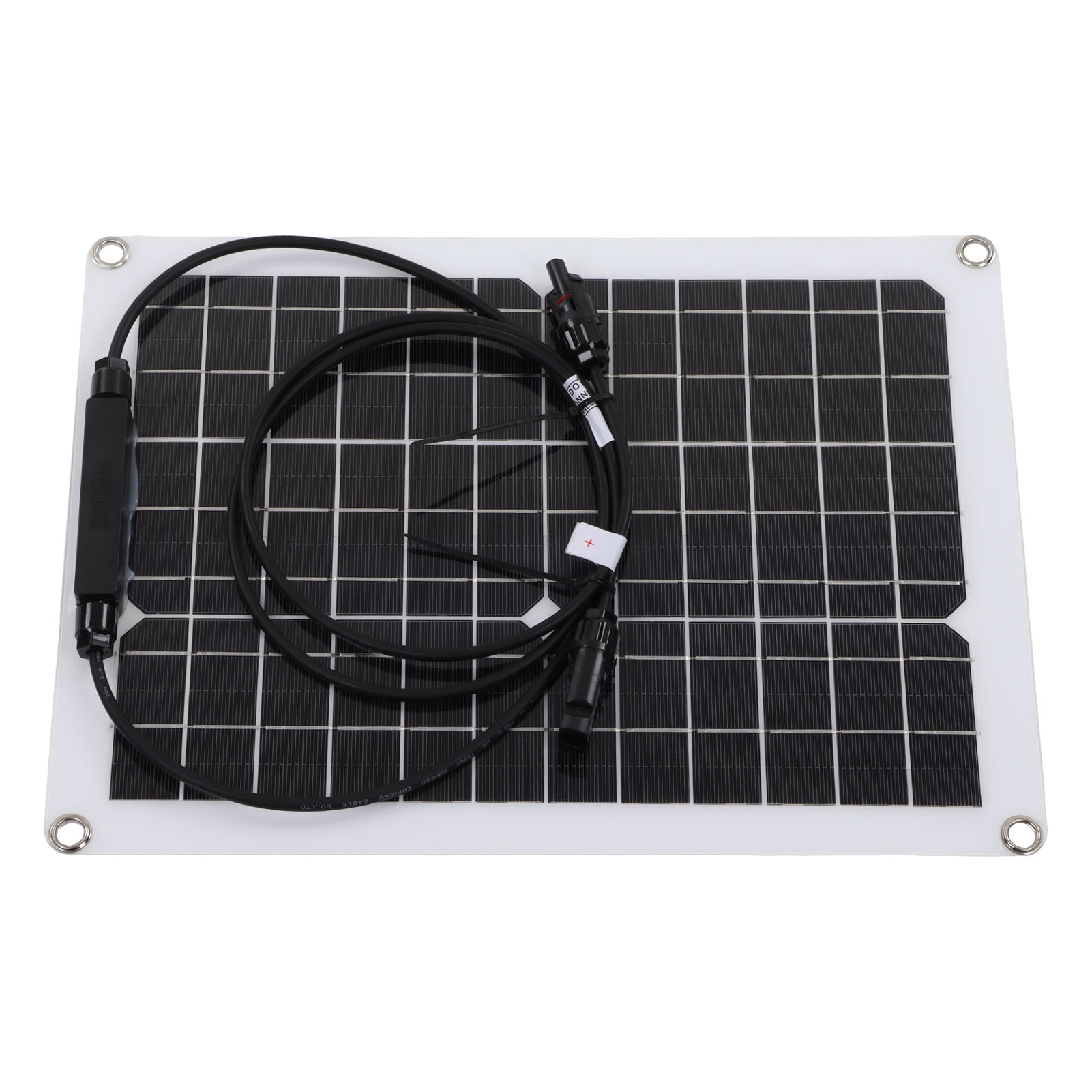 Monokristallines Flexibles Solarmodul, Bestandteil Eines 15w 12v Photovoltaiksystems, Batterieladung, Tragbar Für Camping, Zuhause Und Wohnmobil.