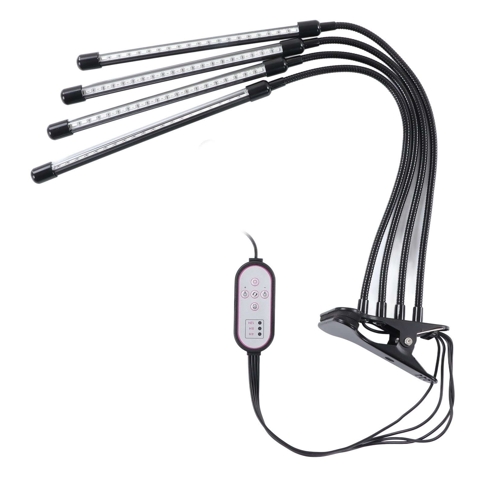 Ansteckbare Zimmerpflanzenlampe, Ultrahell, 80 Leds, Flexibler Schwanenhals, Zeitschaltuhr, Eu-stecker 100–240 V