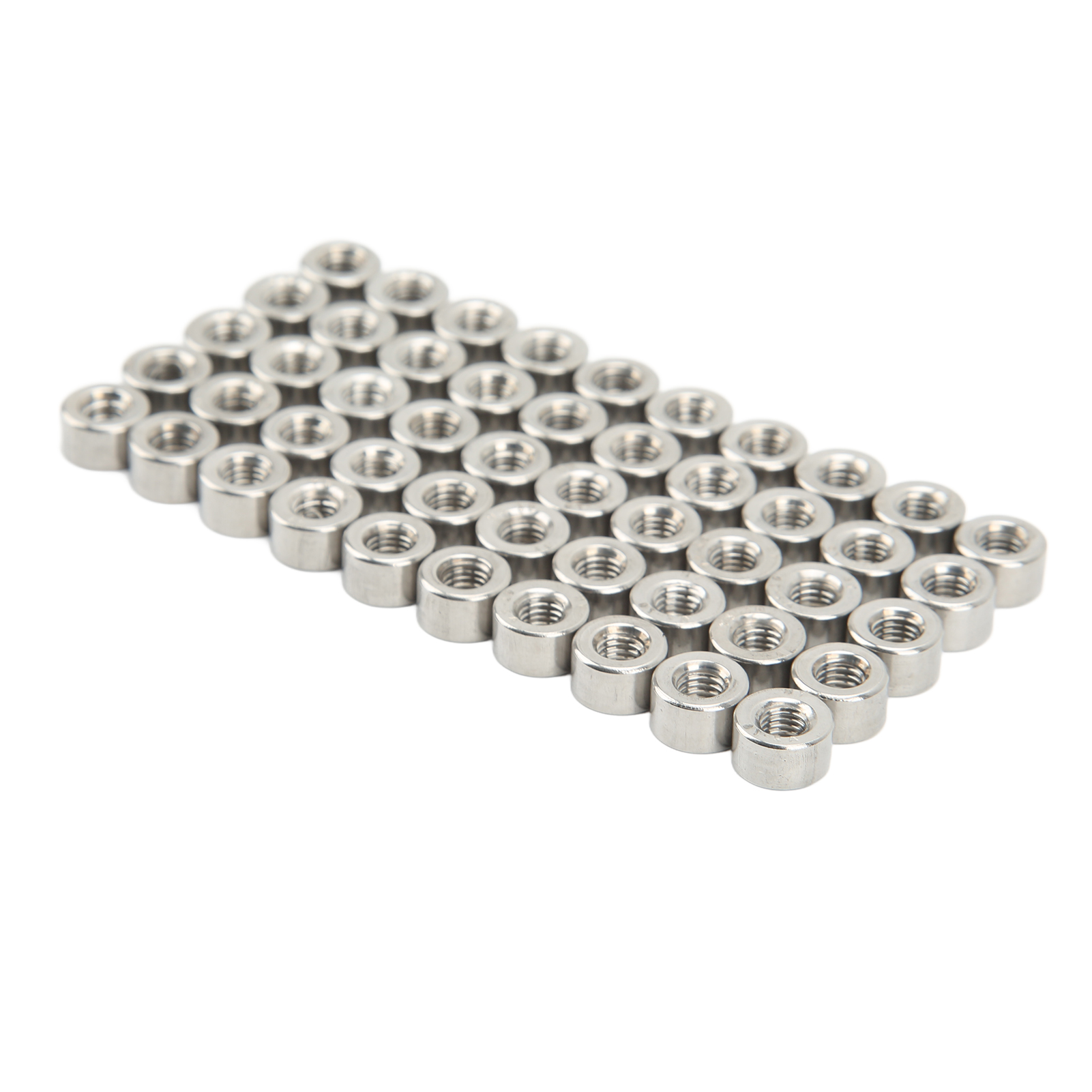 Packung Mit 50 Zylindrischen Edelstahl-verbindungsmuttern M5 0,8 10 L6 Mm, Innengewinde, Für Wartungszwecke