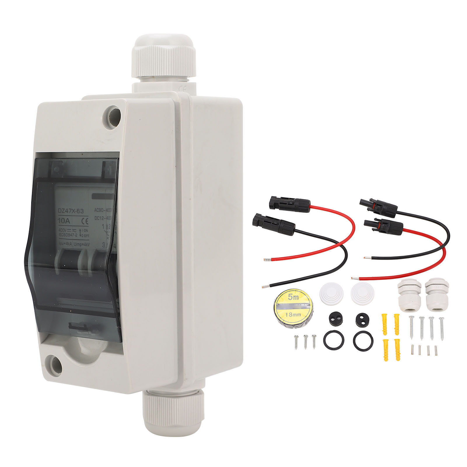 Ip65-solartrennschalter, Miniatur-leistungsschalter Mit Din-schienengehäuse, Für Photovoltaik-anwendungen, 10 A Dc 12–400 V Ac 90–400 V