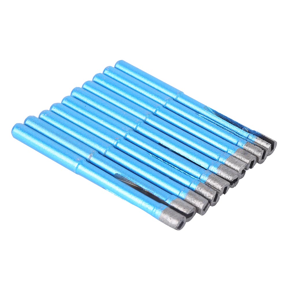 Set Mit 10 Blauen 6-mm-diamantbohrern Für Granit, Fliesen Und Marmor.