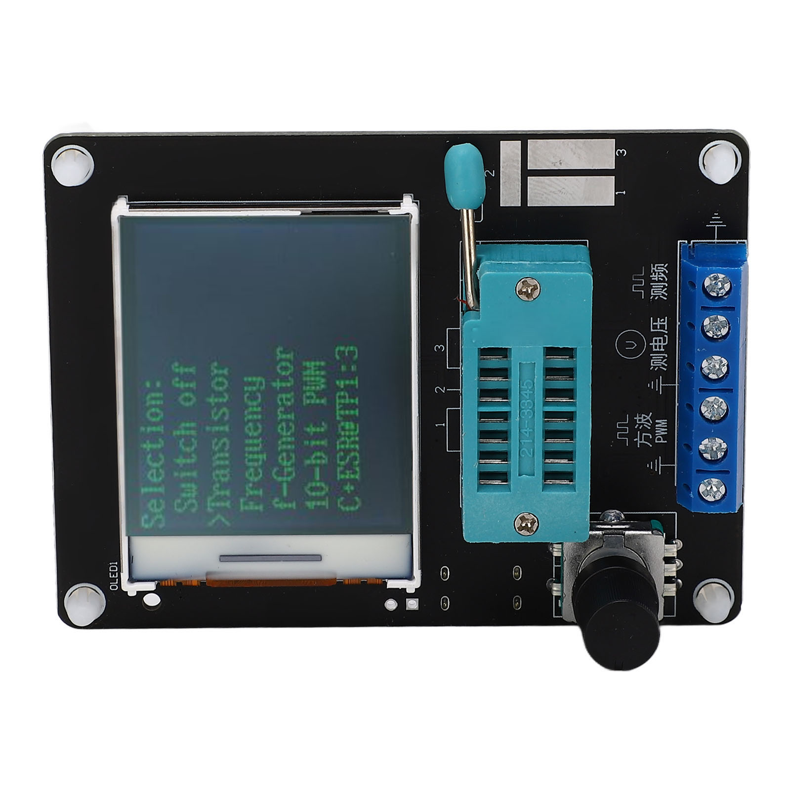 5v Dc Transistortester, 1,77 Zoll Tft-farbbildschirm, Misst Kapazität, Induktivität, Esr, Spannung Und Frequenz (vollständige Englische Version).