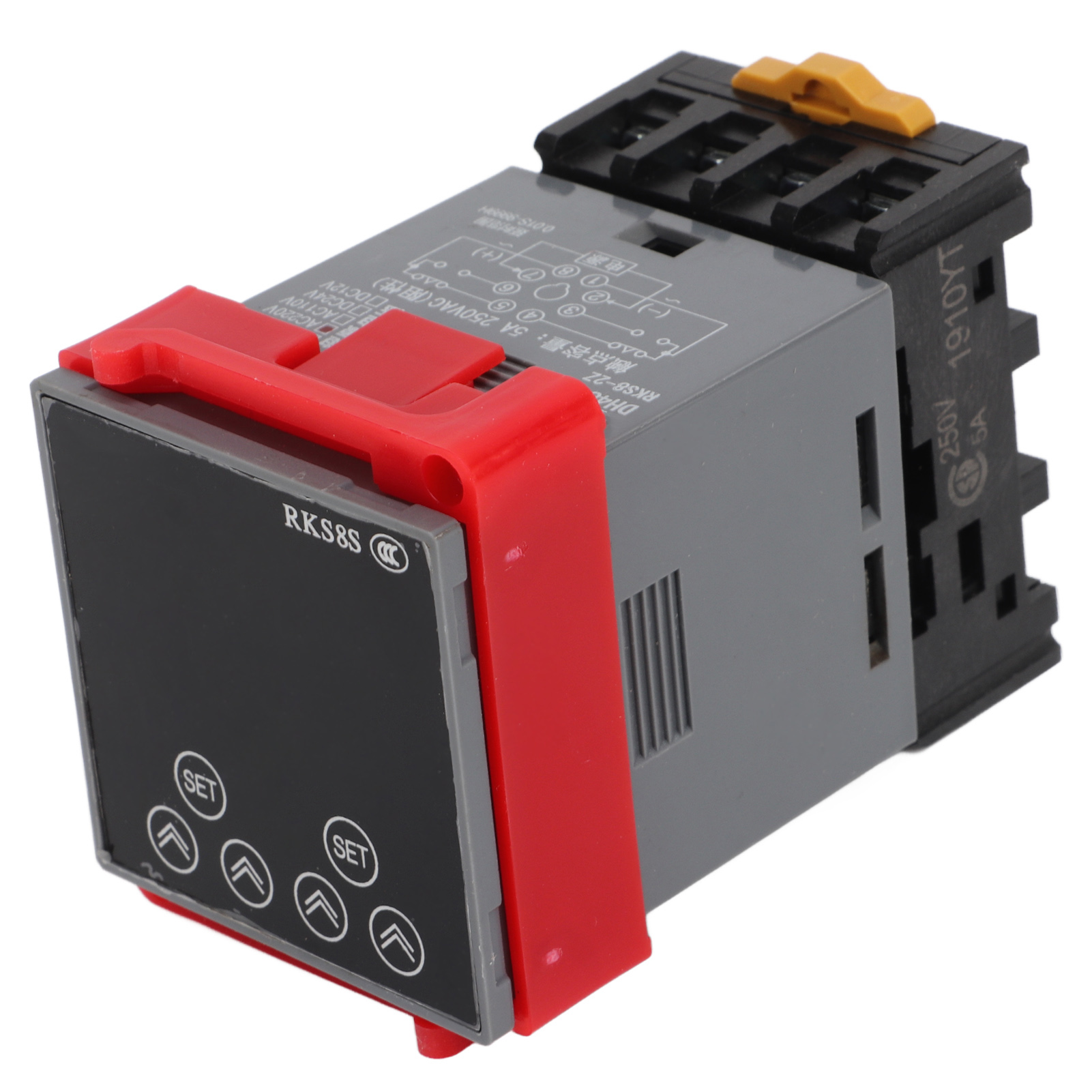 Multifunktionales Zeitverzögerungsrelais Mit Hohem Widerstand, Lcd-digitalanzeige Und Halterung, 220 V Ac.