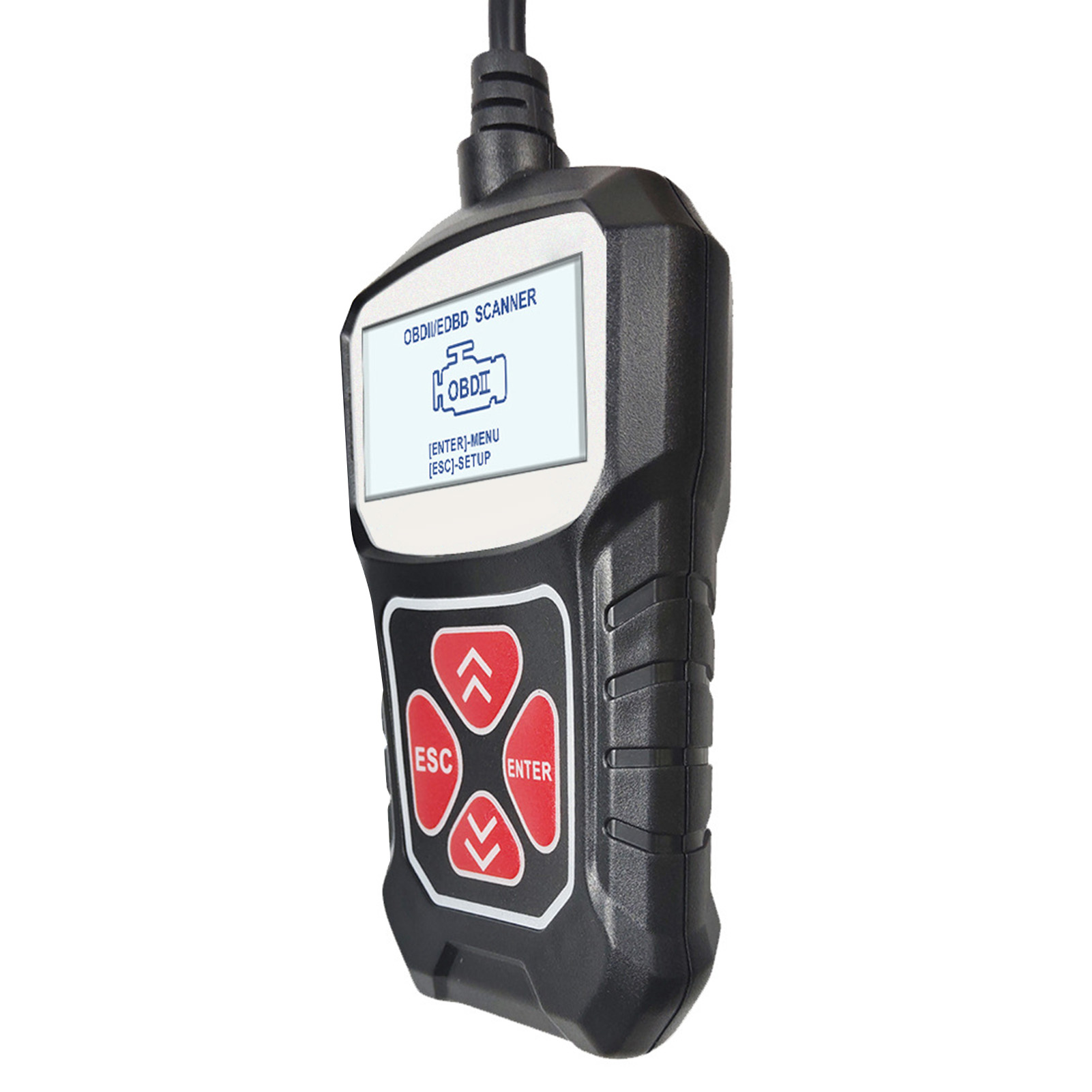 Tragbarer Kfz-diagnosescanner Mit Lcd-bildschirm, Schneller Reaktionszeit, Rutschfester Oberfläche Und 7 Sprachen. Motorfehlercodeleser.