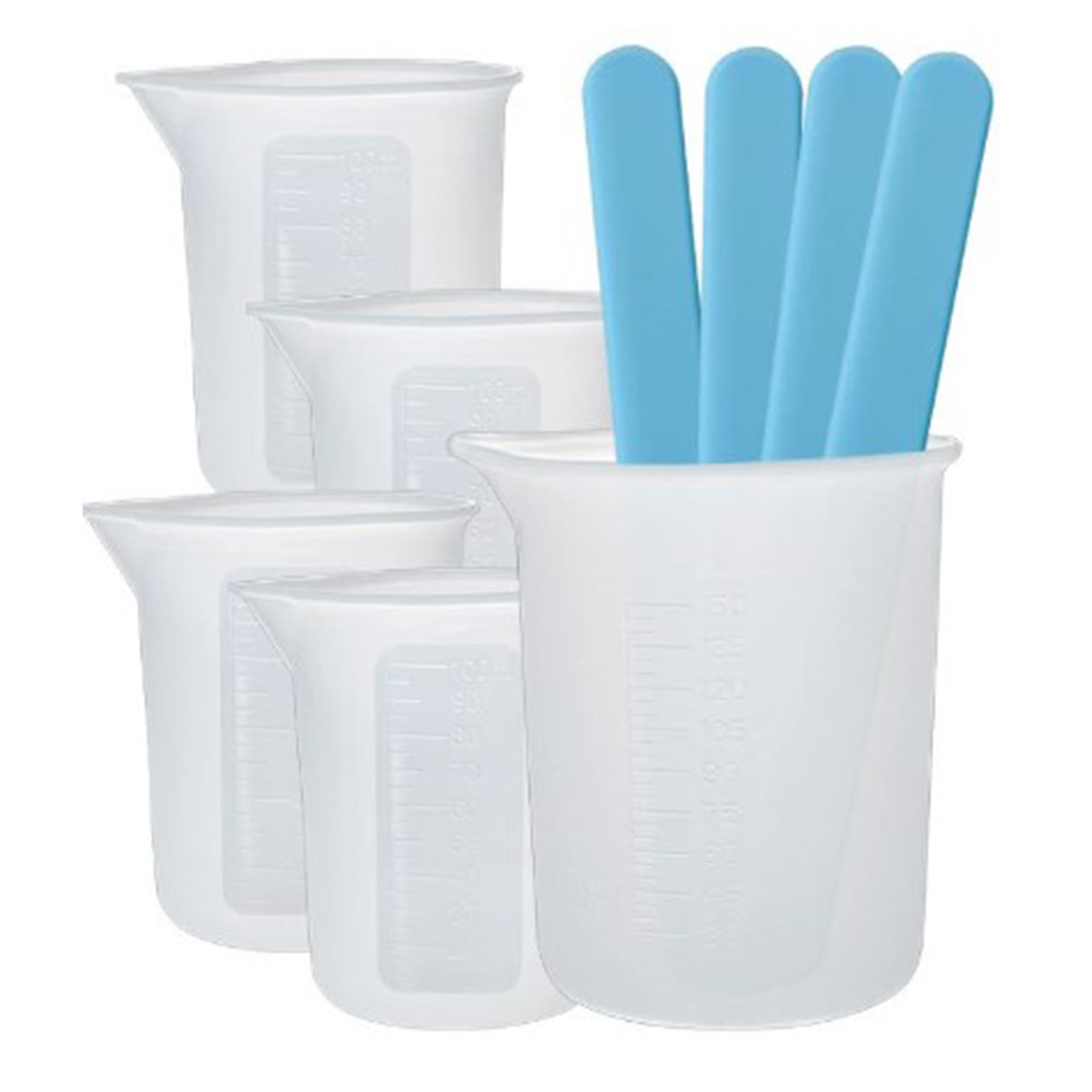 Klebstoffmischwerkzeug, Silikonmessbecher, Mischstäbe, Fingerauflage, Formwerkzeuge Für Die Harzbastelkunst.