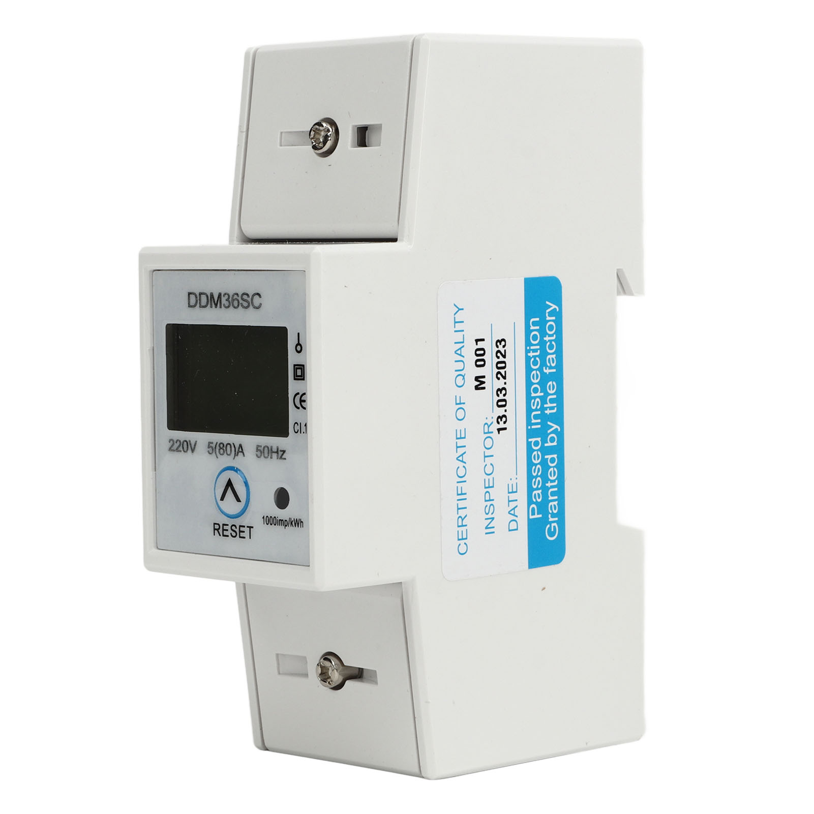 Einphasen-energiezähler Mit Lcd-anzeige, Din-schienenmontage, 2-polig, 220 V Dc, 5–80 A