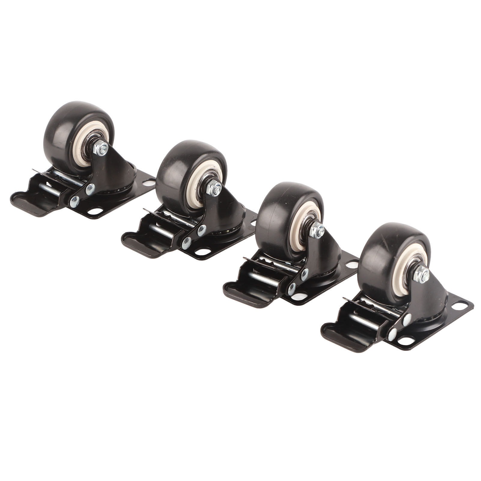 Satz Mit 4 Universellen 5 Cm (2 Zoll) Rollen Mit Bremse, Verschleißfest, Leise, Doppelt Kugelgelagert.