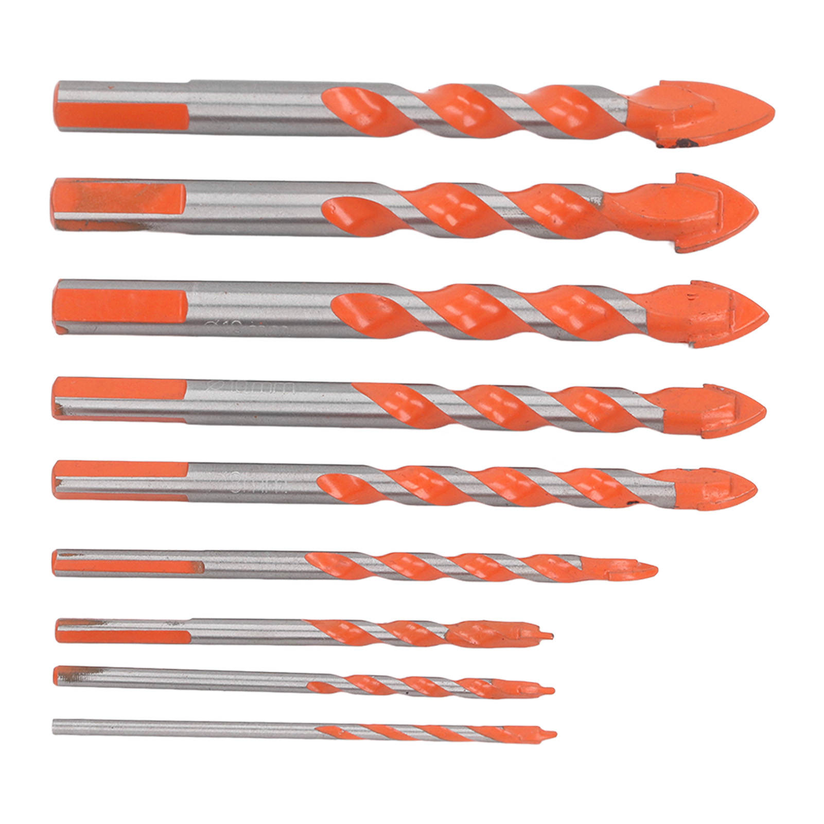 Set Mit 9 Hartmetall-steinbohrern, Hochfeste Hartmetallspitze, Für Holz, Fliesen, Kunststoff Und Glas.