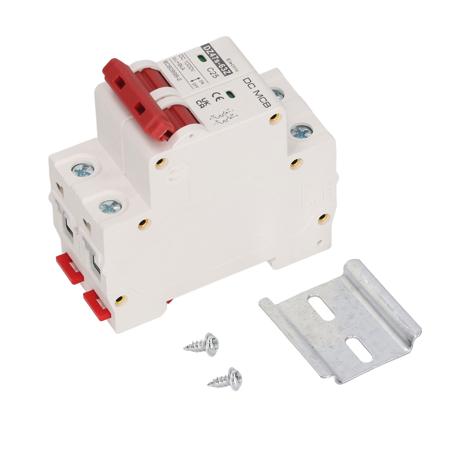 Modularer Kurzschlussschutzschalter Für Gleichstromkreise, Mit Din-schiene, 2-polig, 1000 V, 25 A