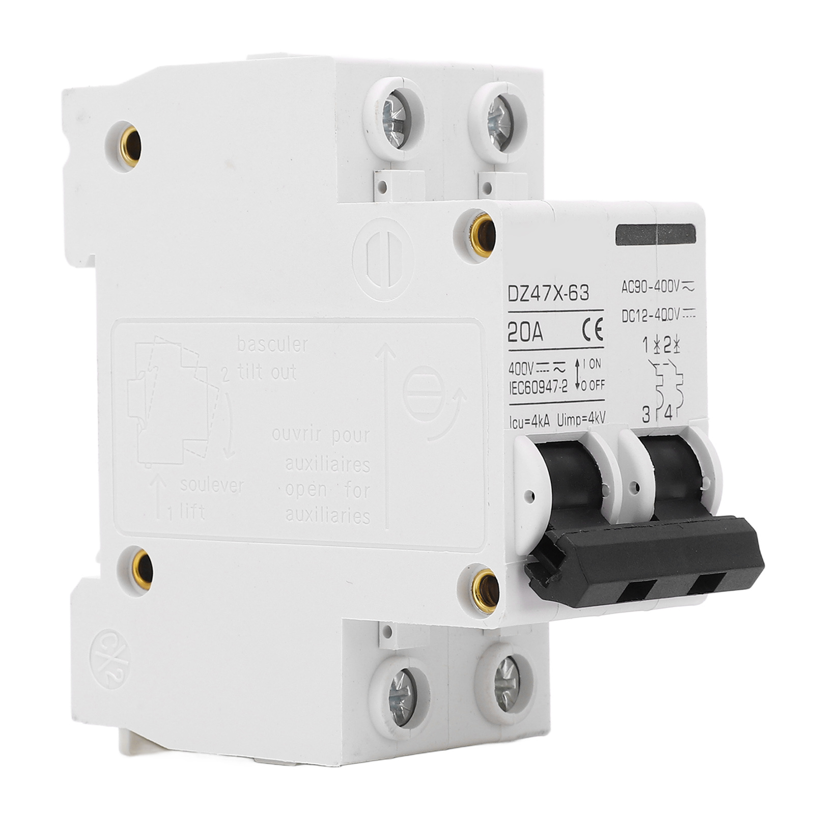 Schnell Auslösender Überlastschutzschalter Für Photovoltaikanwendungen, 20 A, 400 V, Zweipolig, Ac/dc