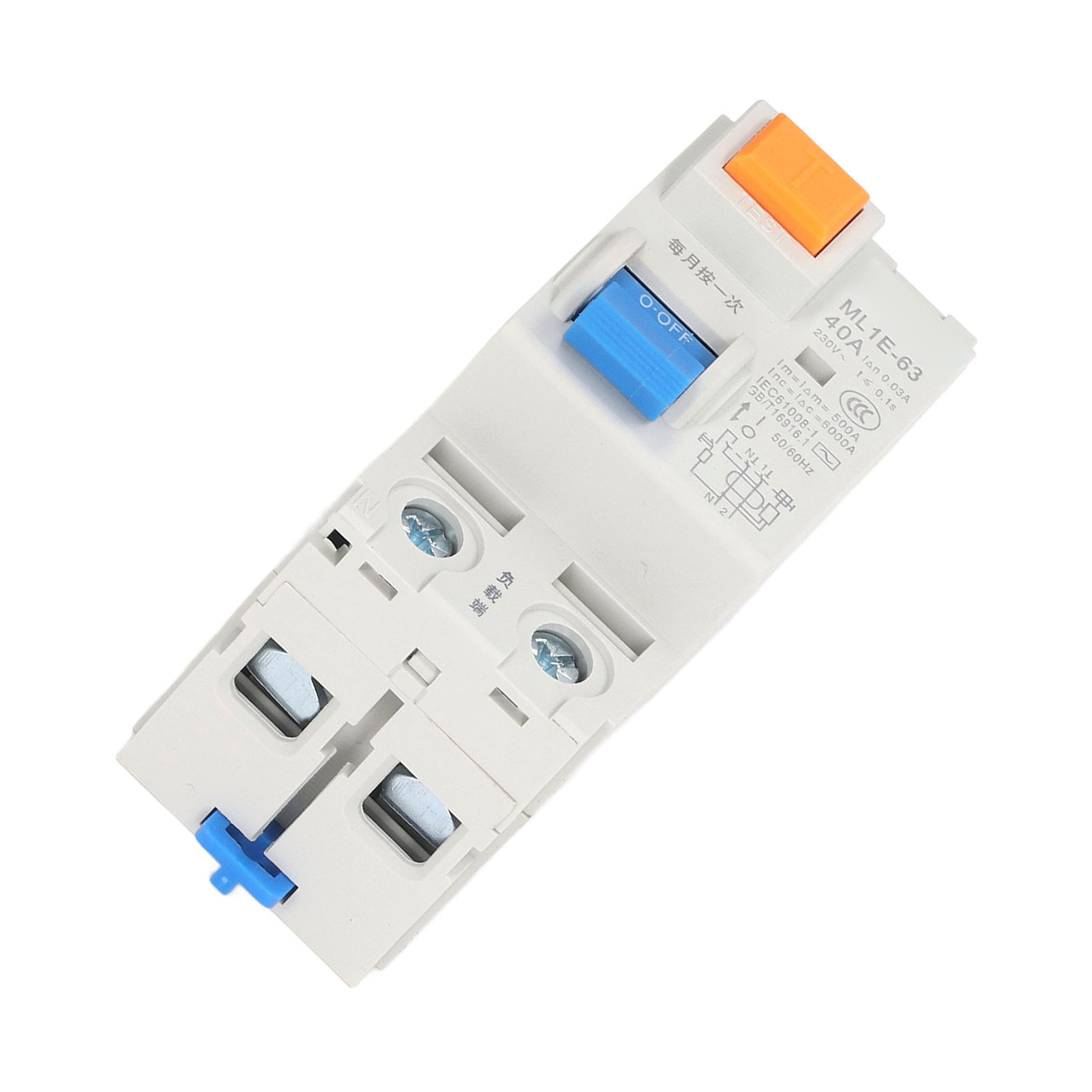 Miniatur-fehlerstromschutzschalter Mit Ableitstrom- Und Überstromschutz 1p+n 40a 230v