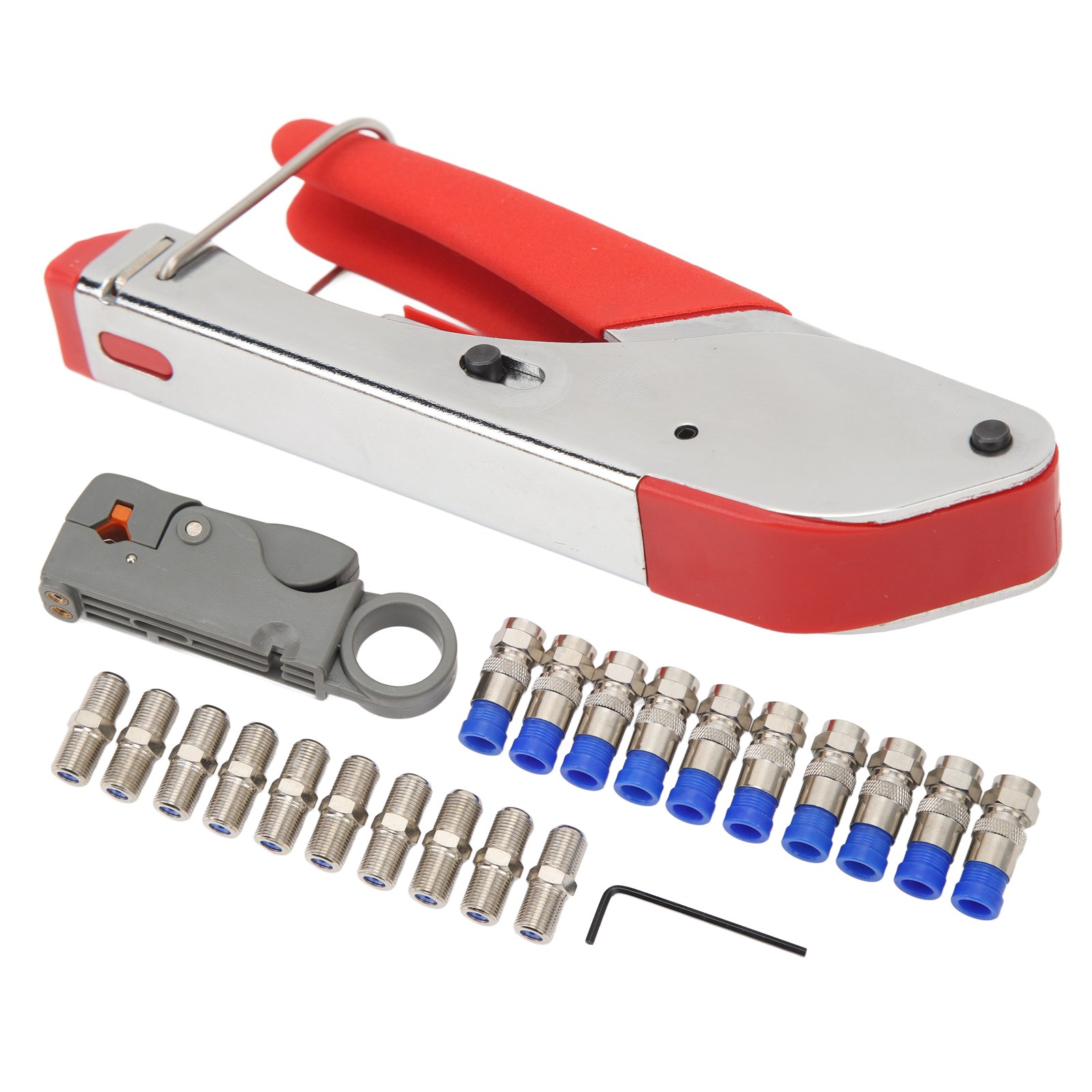 Crimpzange Für Koaxialkabel, Abisolier- Und Crimpwerkzeug Mit F-stecker Für Rg59- Und Rg6-kabel