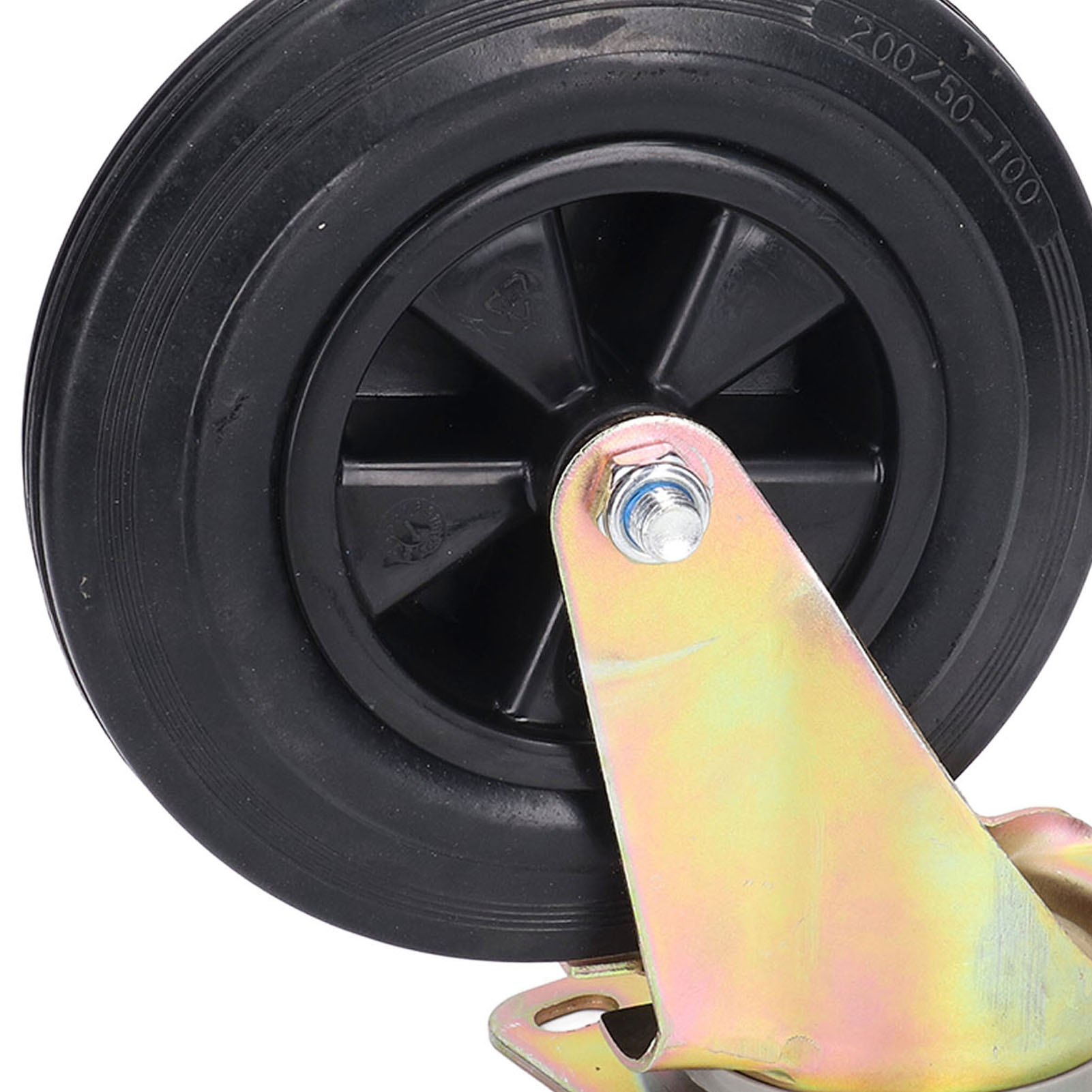 Industrielle Lenkrollen, Geräuscharm, Aus Gummi, Als Ersatz Für Wagen Oder Werkbänke, 8 Zoll, 440 Lb (ca. 200 Kg).