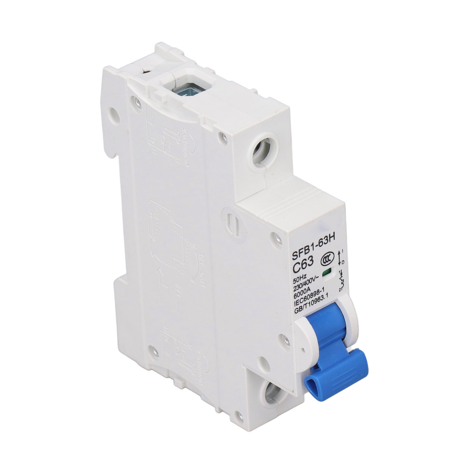 Einphasiger Ac230-400v-leistungsschalter, Überlastschutz, 6 Ka Abschaltvermögen, Luftschalter, Mini-leistungsschalter