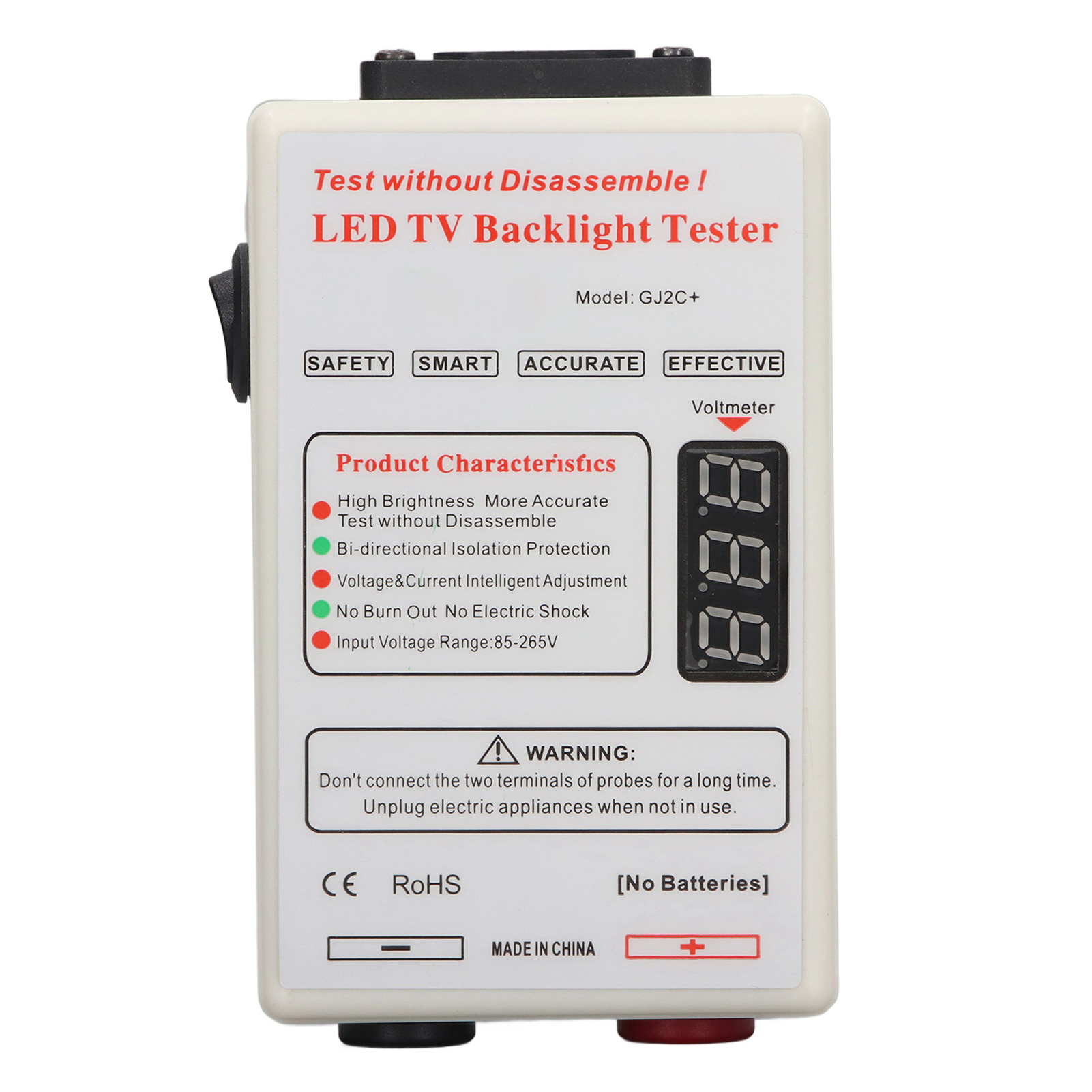 Tragbarer Led-hintergrundbeleuchtungstester Mit Sanftanlauf Und Bildschirmdemontage Für Die Tv-reparatur (85v - 265v, Eu-stecker).