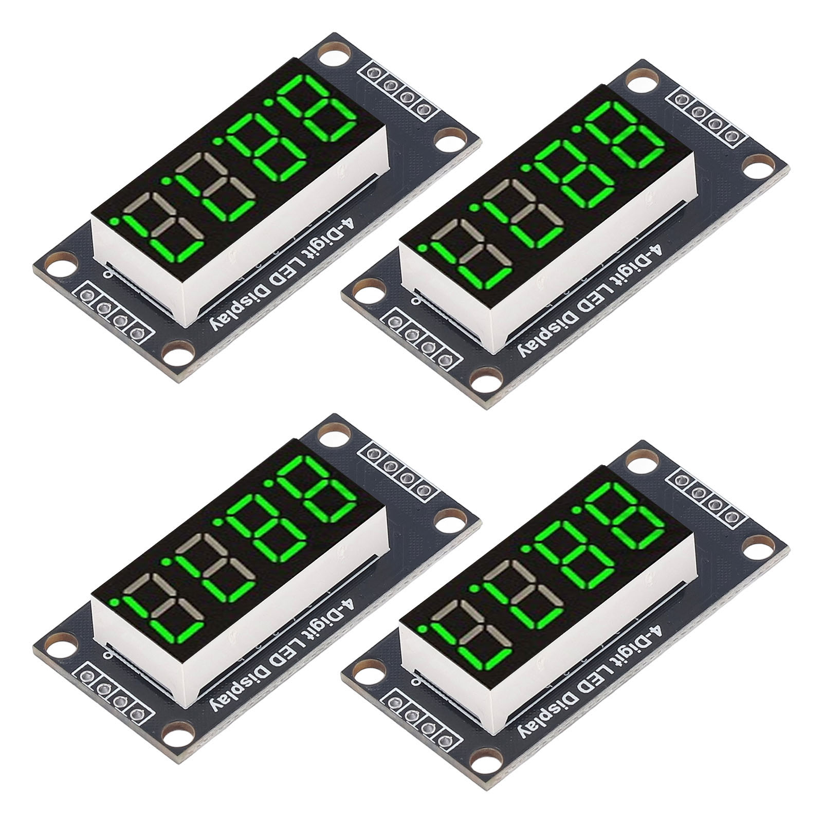 4-stellige, 7-segment-led-röhren-digitalanzeigemodule (0,36 Zoll), Tm1637-treiberchip, Grüne Mra110e-technologie