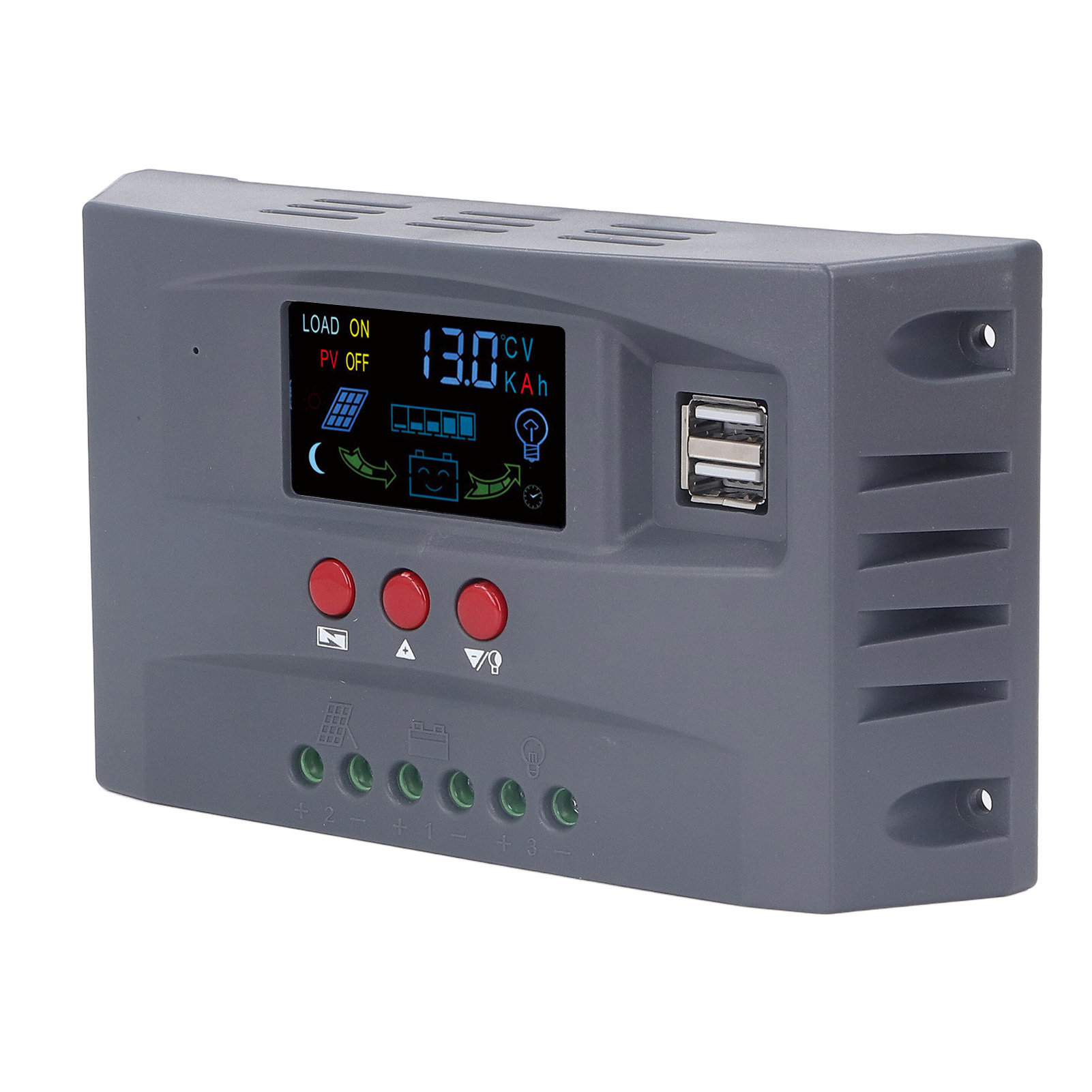Solarladeregler Mit Hellem Lcd-display, Mppt Und Überstromschutz 12 V/24 V, 20 A