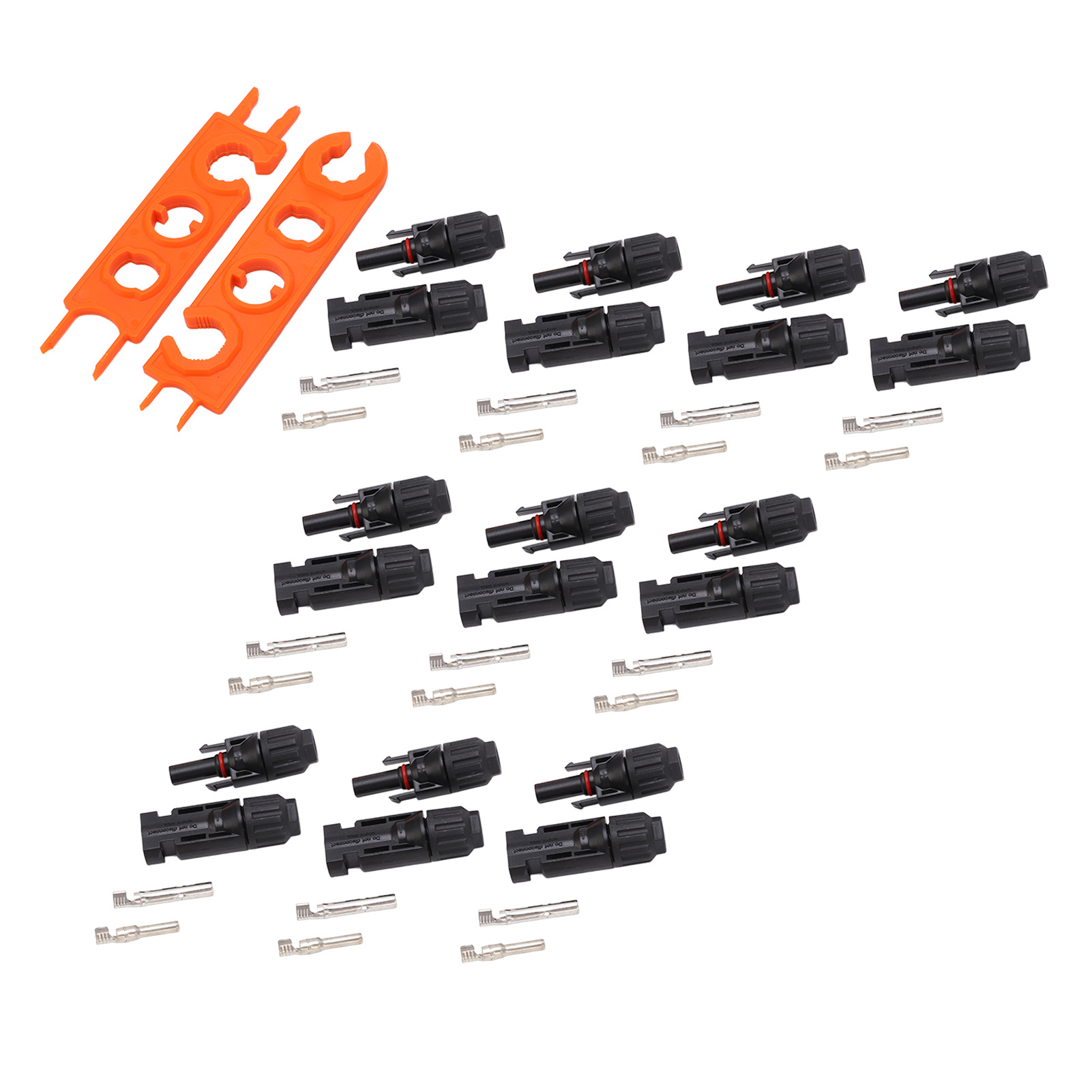 Packung Mit 10 Photovoltaik-steckverbindern (1000 V) Mit Schlüssel, Stecker Und Buchse Für Solarkabel, Schutzart Ip67, 30 A