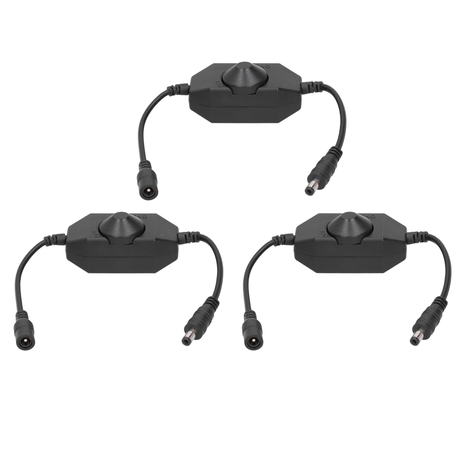 Set Aus 3 Led-streifendimmern Mit Schalter Und Manuellem Helligkeitsregler (12-24v Dc).
