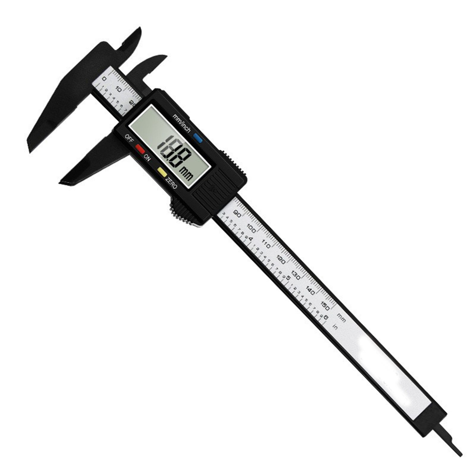 Hochpräziser, Schwarzer Digitaler Elektrischer Messschieber Mit Lcd-anzeige Und Automatischer Abschaltung, 0–150 Mm