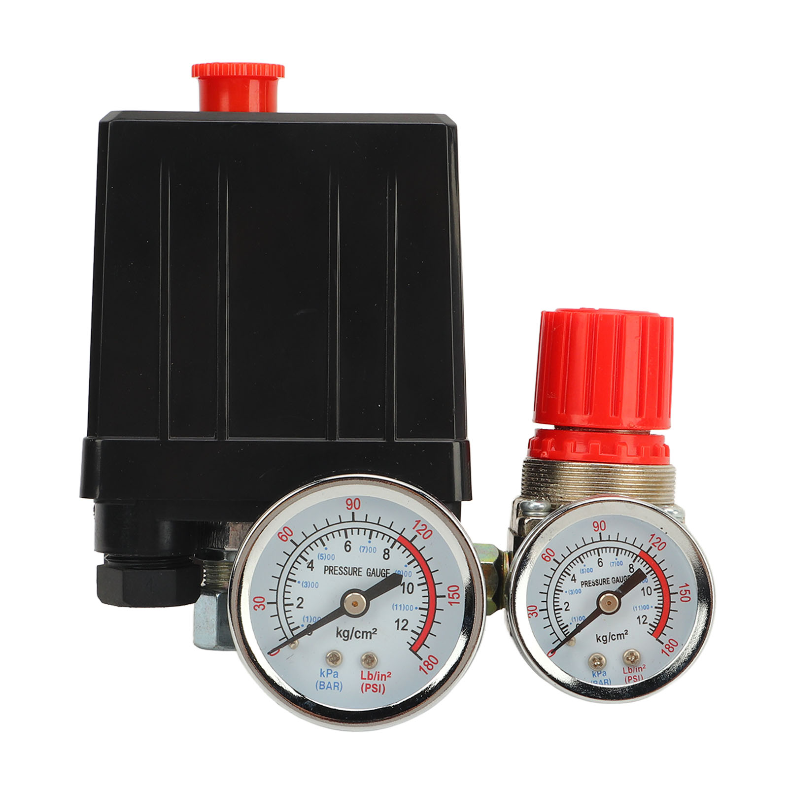 Druckschalter Für Luftkompressoren, Kugelventil, 0–180 Psi, Mit Manometer, Als Ersatzteil