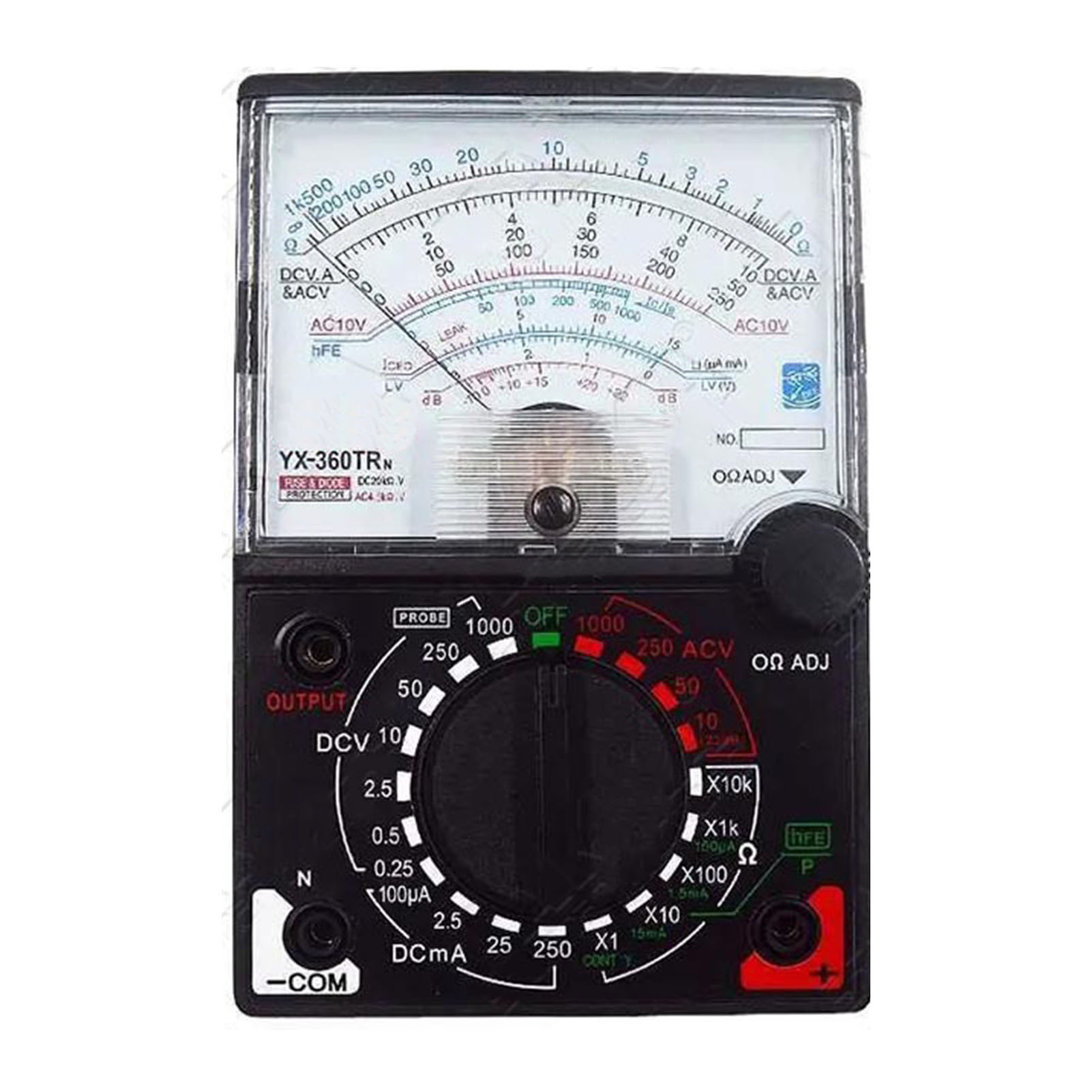 Analoges Multimeter, Amperemeter, Voltmeter, Ohmmeter Mit Messspitzen, Lehr- Und Wartungswerkzeug Yx-360tre-lb (mit Akustischem Alarm)