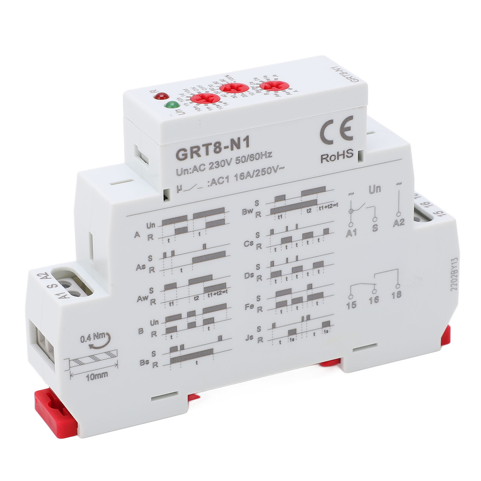Einstellbarer Relais-timer, 230 V Wechselstrom, Mit Led-anzeige