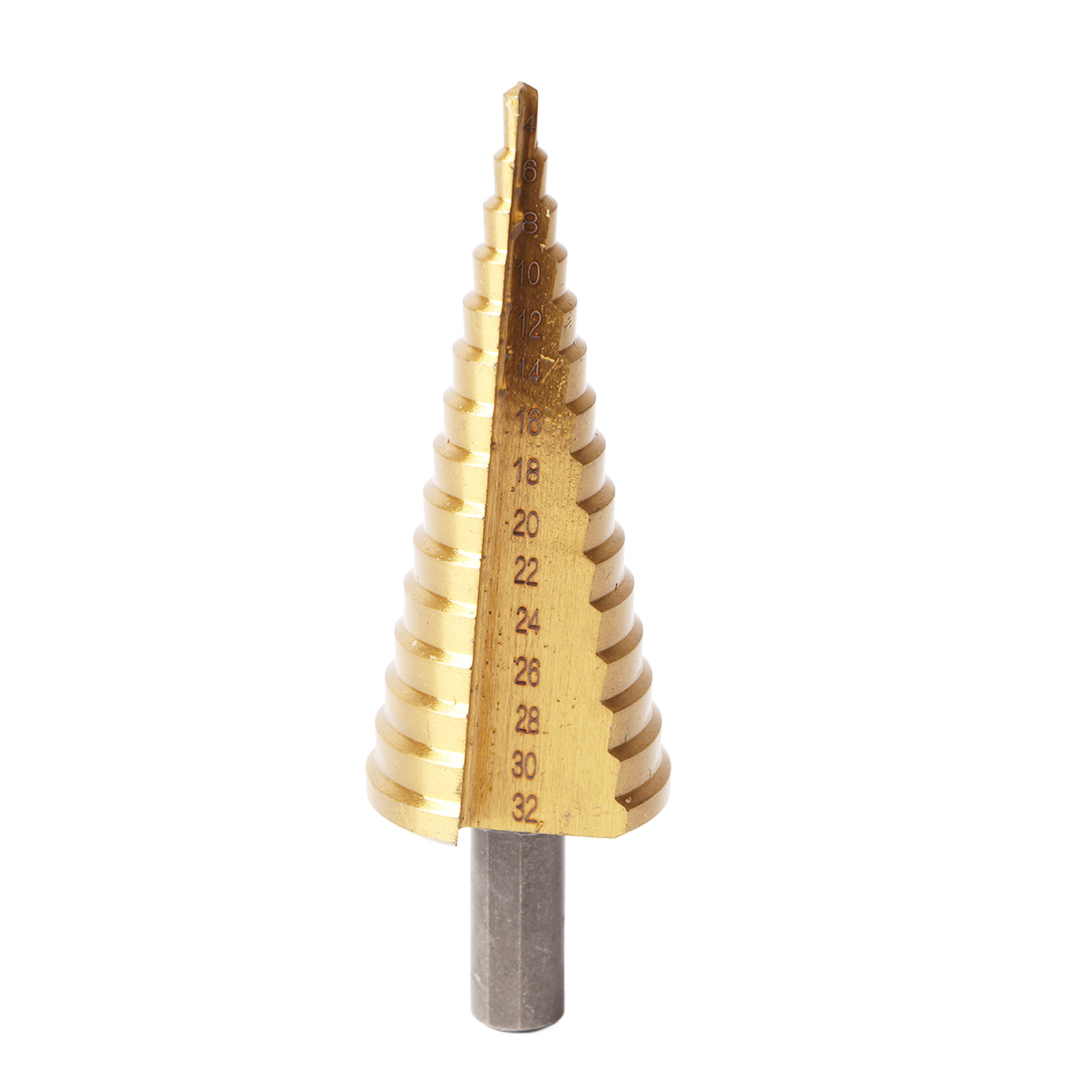 Hss-stufenbohrer, Sechskantschaft, 4–32 Mm, Gerade Nuten, 15 Stufen Für Die Holzbearbeitung