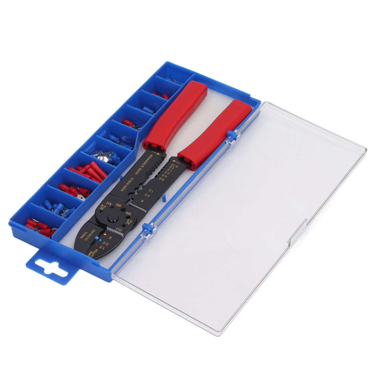 Crimpzange Für Kabelschuhe, Crimp-set Für Pvc-isolierte Kabelschuhe Zum Abisolieren Von Kabeln