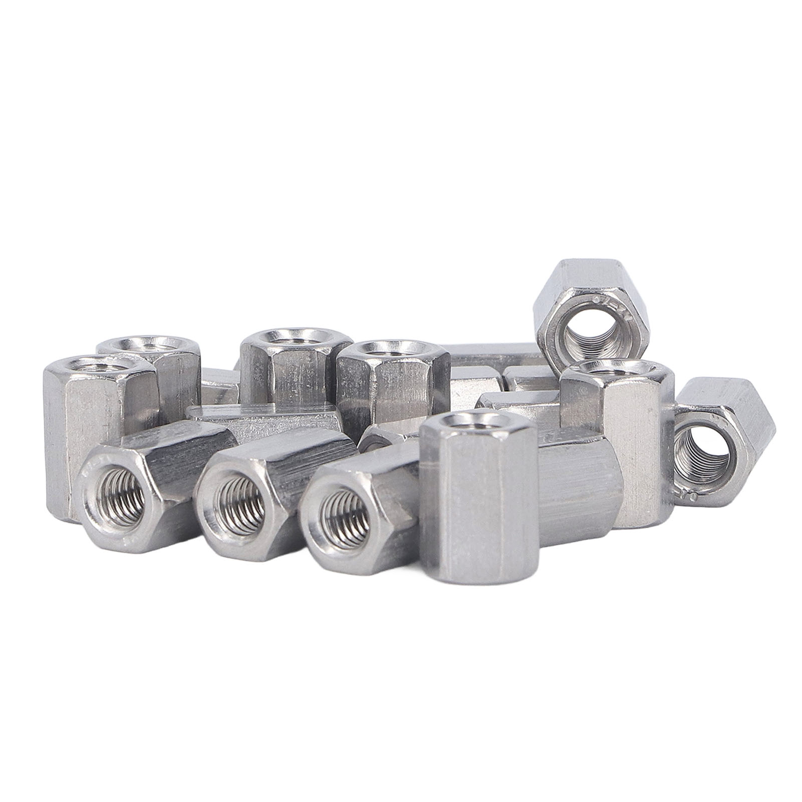 Packung Mit 20 Sechskant-verbindungsmuttern, Edelstahl 304, Industriebefestigungselemente M6x1,0, Länge 15 Mm