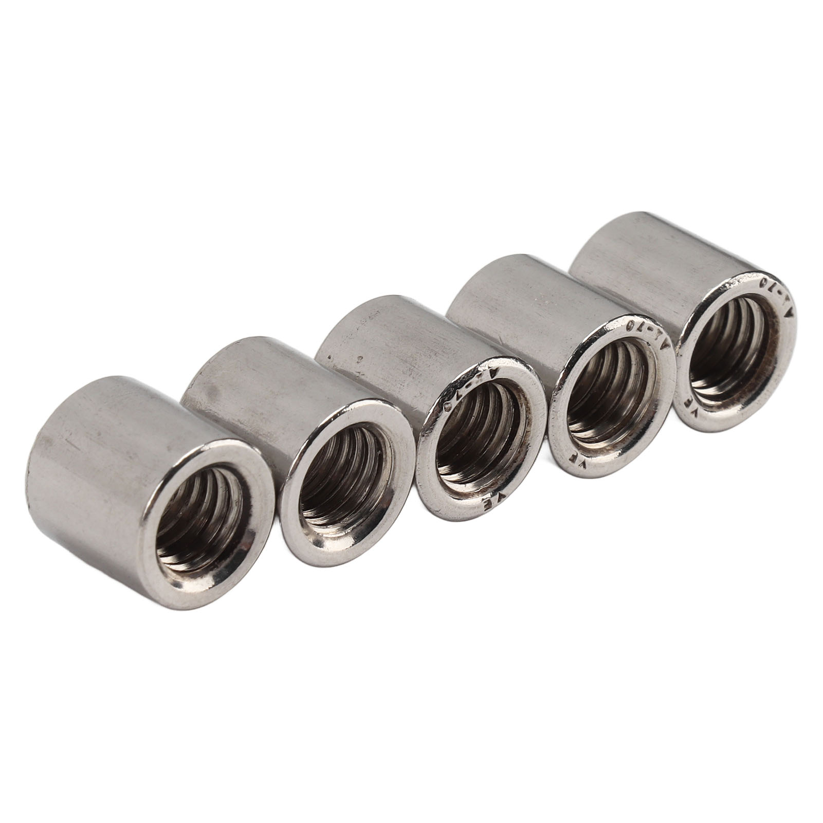 50 Verbindungsmuttern Für Rundstangen, Innengewinde, Edelstahl 304, M8x1,25, 12 X 12 Mm