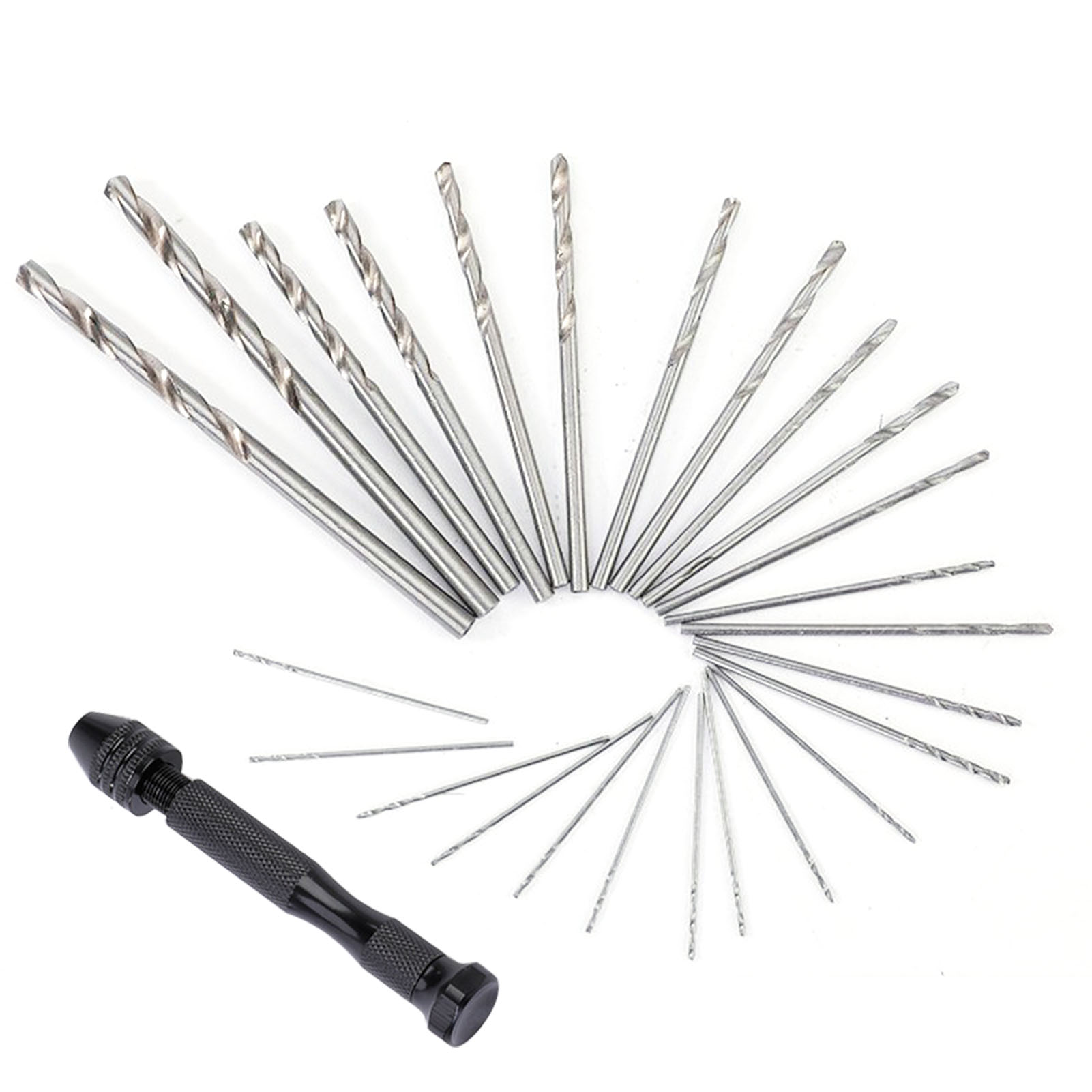 Set Mit Miniatur-spiralbohrern Aus Hartmetall Für Die Herstellung Von Kleinem Schmuck Und Diy-projekte (0,5 Bis 3,0 Mm).