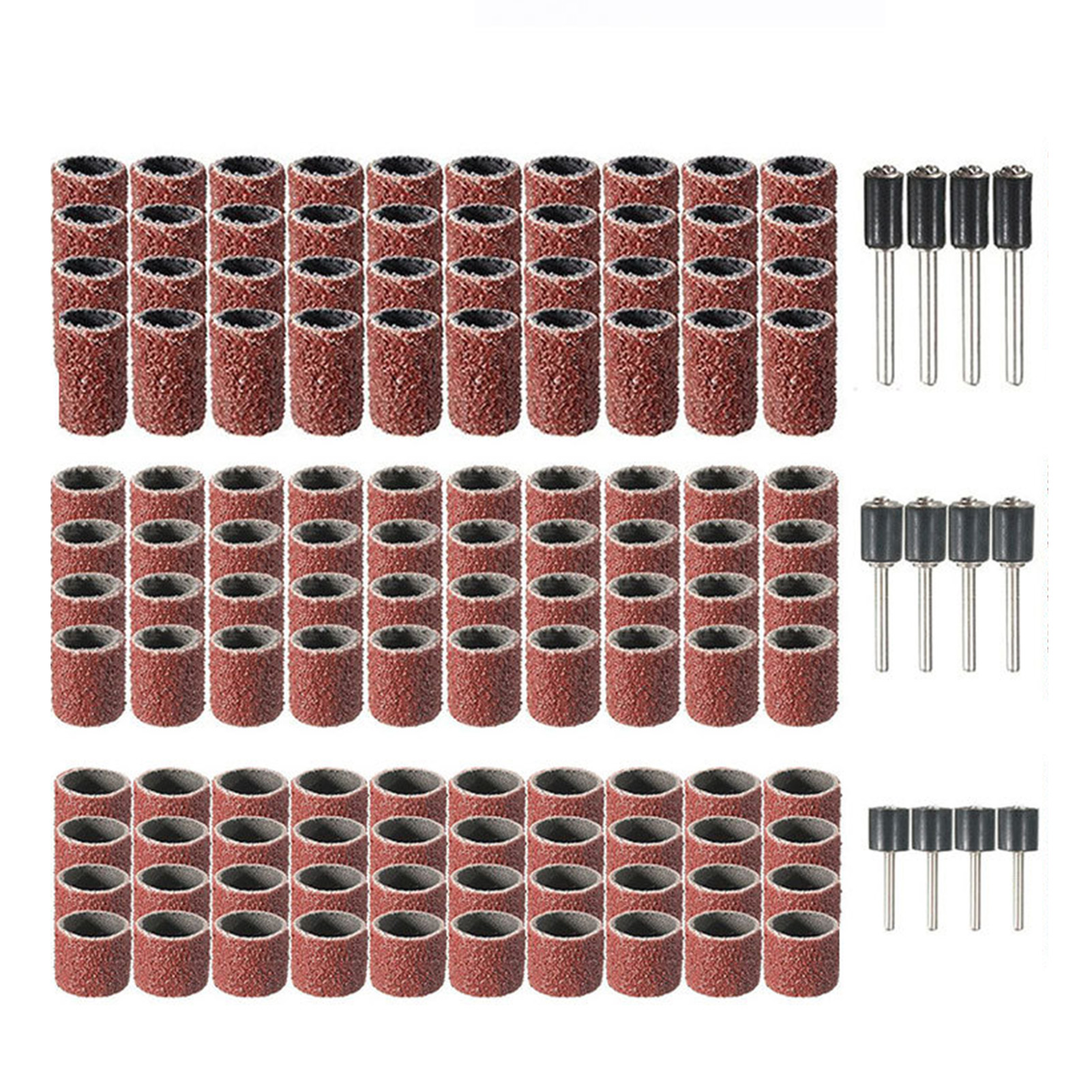 120-teiliges Schleiftrommel-set: 1/2", 3/8" Und 1/4" Schleifbänder 12 Nagelbohrer-dorne