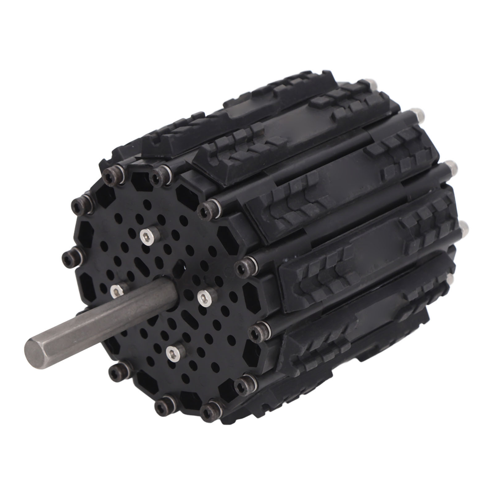 Rutschfestes Pom-gummikettenrad, 112,1 Mm Durchmesser, 124 Mm Breite, Kettenglieder