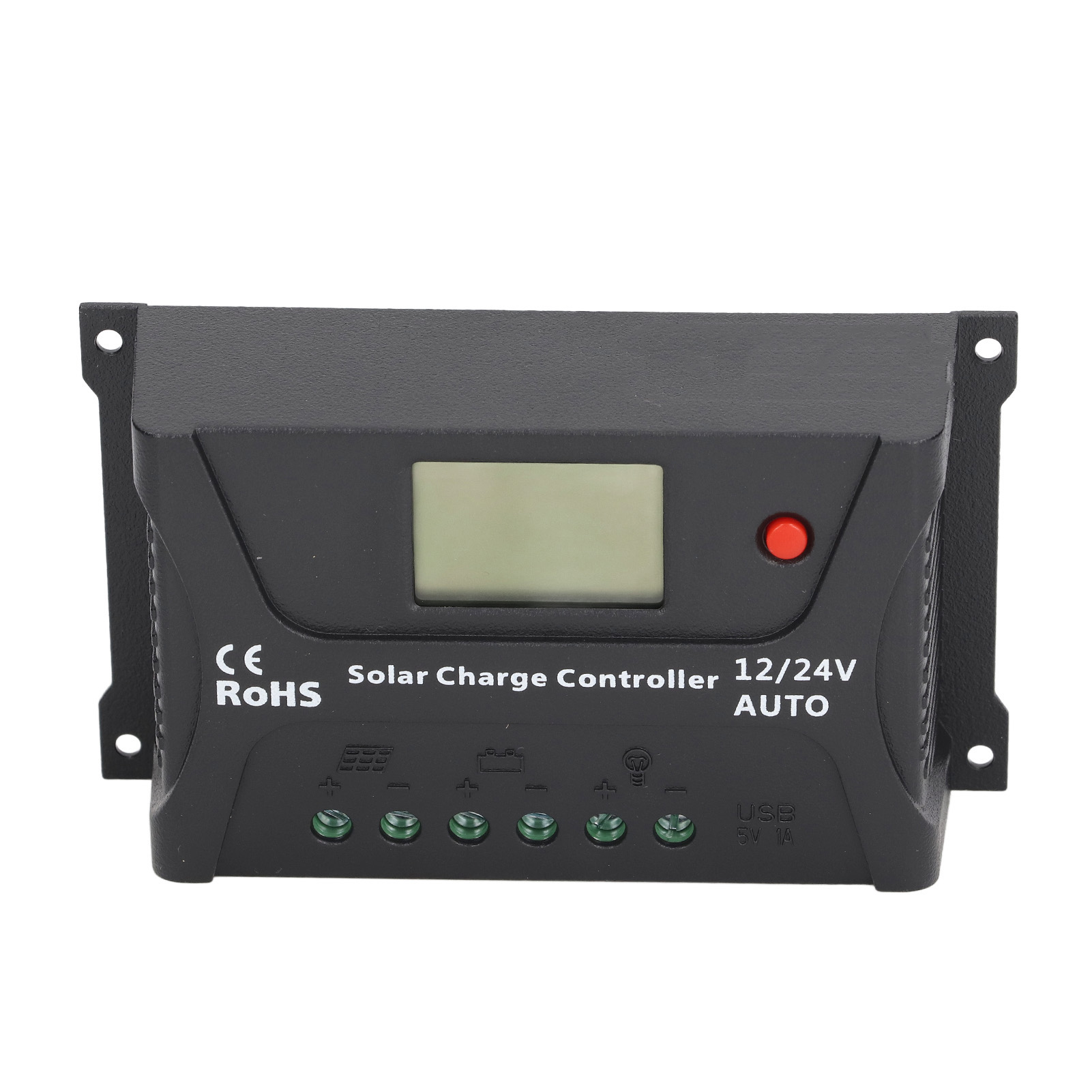 Intelligenter 20a 12v/24v Pwm-solarladeregler Mit Automatischer Erkennung, Led-anzeige Und Usb-anschluss