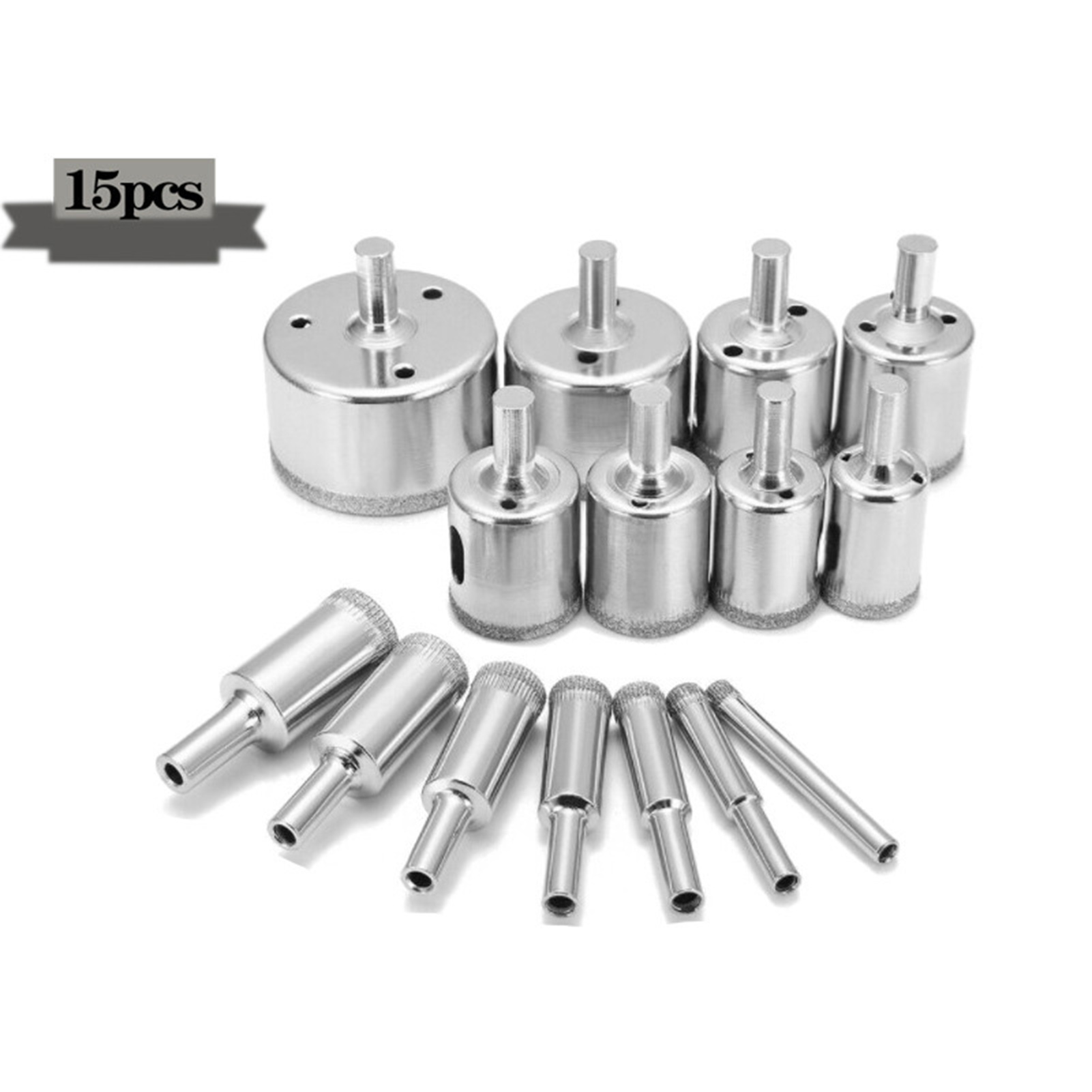 15-teiliges Diamantbohrer-set Für Schnelles Und Präzises Bohren Von Glas, Marmor, Granit, Stein Und Keramik (315 G).