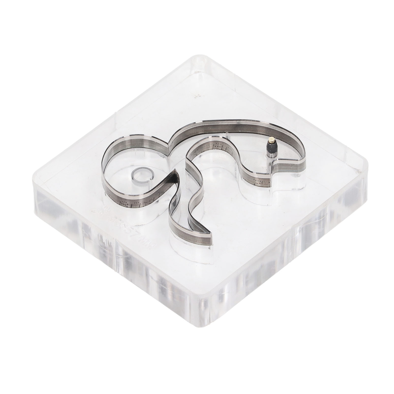 Schlangenförmige Stanzform, 63 X 57 Mm, Hochfester Legierter Stahl, Scharfe Spitze, Lederperforationsform Für Diy-projekte