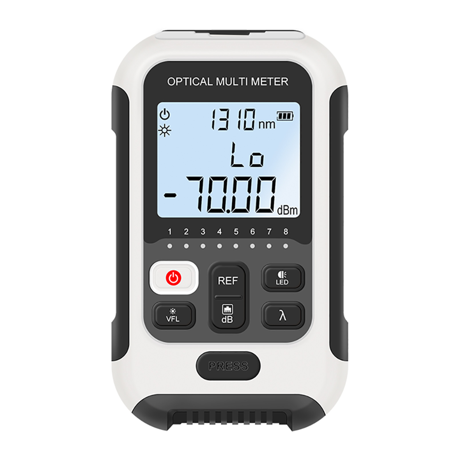 Hochpräzises Tragbares Optisches Multimeter, Wiederaufladbares Optisches Wattmeter, Glasfasertester -50 Bis +26 Dbm Tm570al V15 15 Mw (15 Mw Ausgangsleistung)