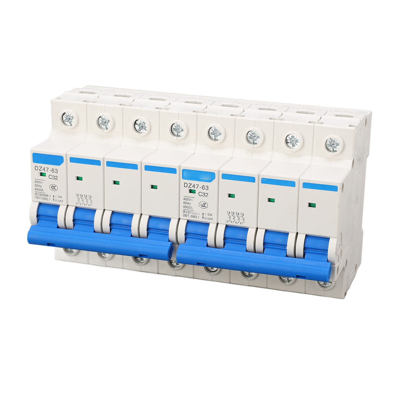 4p 32a 400v Doppelleitungs-verriegelungs-leistungsschalter, Pneumatischer Umschalter, 4500a Schaltleistung