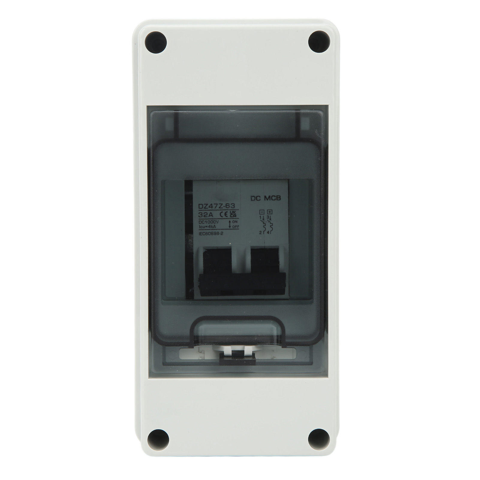 Miniatur-2p-leistungsschalter Dz47z 63 32a, Wasserdicht, 4000 A Abschaltvermögen, 1000 V Dc