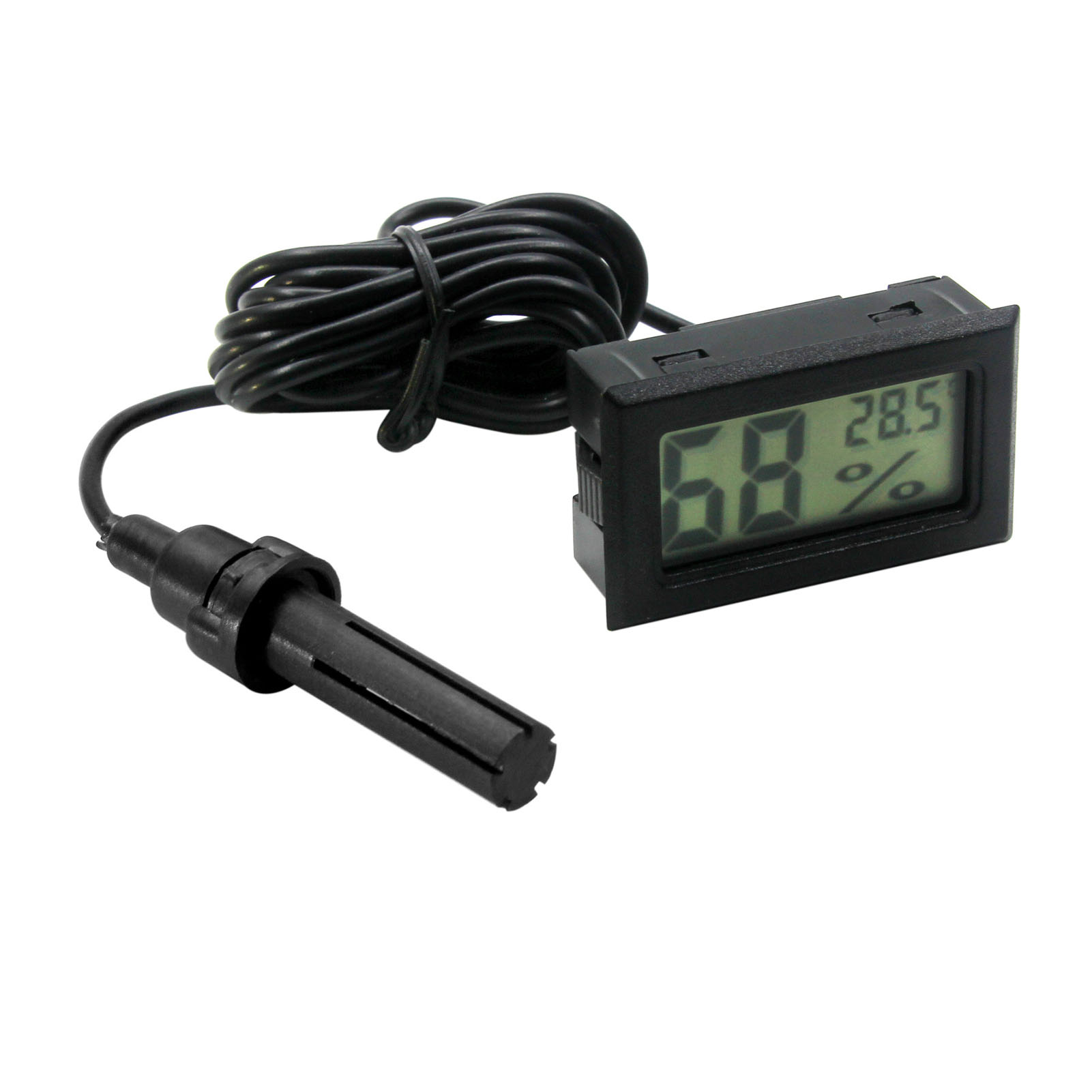 Elektronisches Mini-digitalthermometer-hygrometer Mit Sonde, Für Den Innen- Und Außenbereich