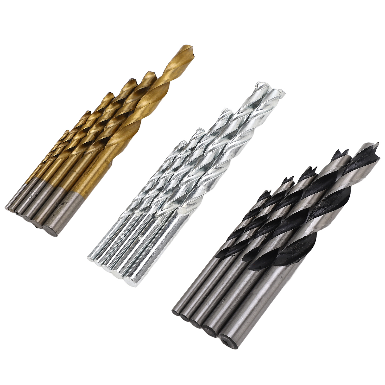 Set Mit 16 Geraden Hss-spiralbohrern Für Holz Und Kunststoff