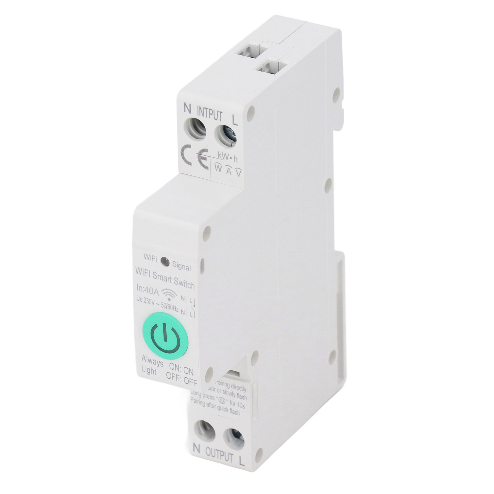 Intelligenter Wi-fi 1p 40a Leitungsschutzschalter Mit Sprachsteuerung Und Fernbedienung, Din-schienenmontage, Mit Ac230v Messgerät.