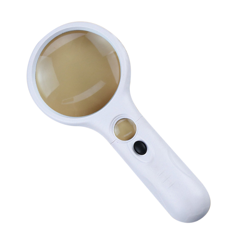 3- Bis 45-fache Handlupe Mit Led-licht Für Kinder Und Senioren (weiß)