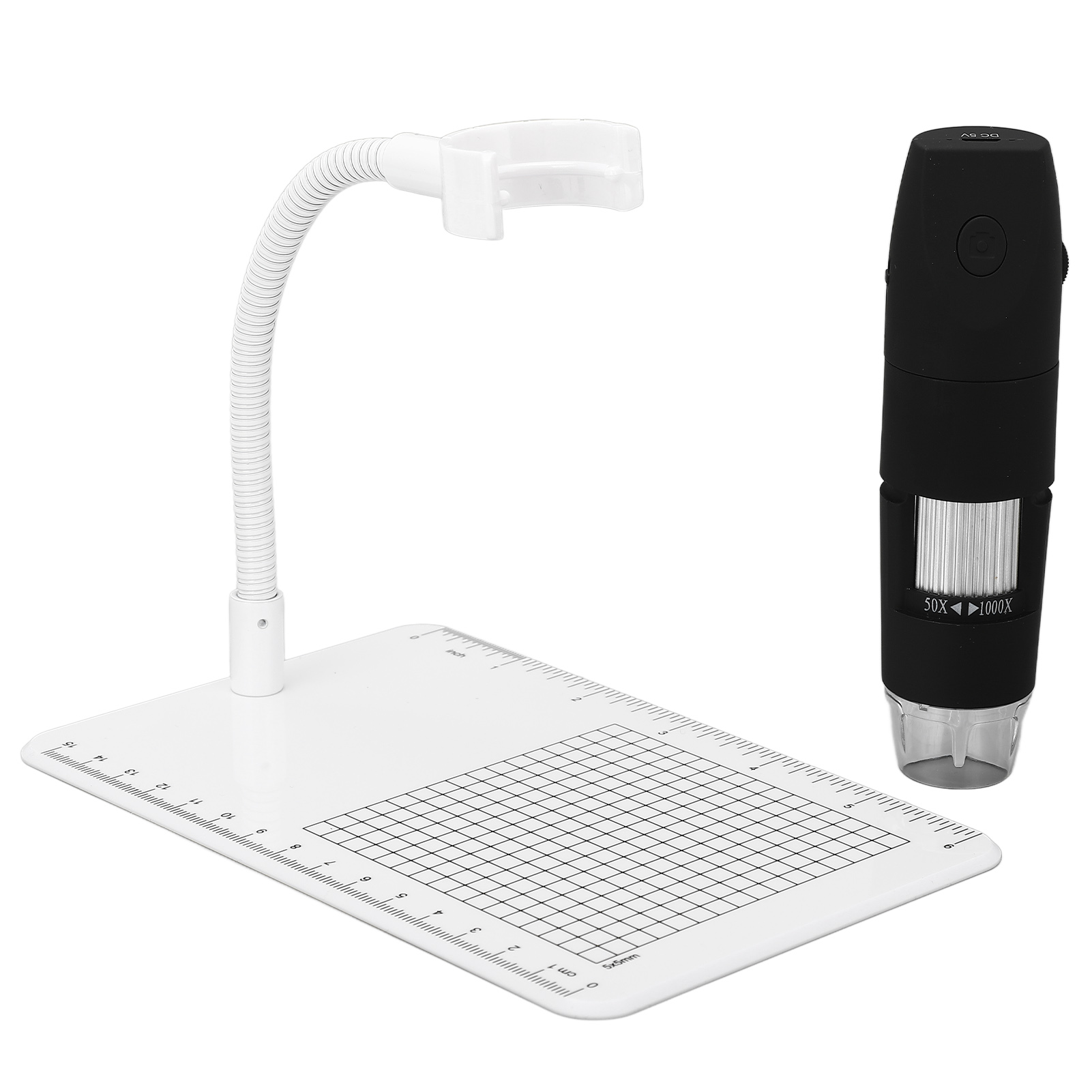 Digitales Mikroskop Mit 1080p Hd-auflösung, 2 Mp, Wlan, Mattschwarzer Oberfläche, 8 Leds, 50-1000-fache Vergrößerung, 1920 X 1080p-auflösung, 2 Mp. Vergrößerung: 50-1000x.