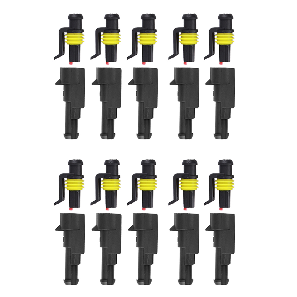 10-teiliges Set Wasserdichter 1-poliger Elektrischer Steckverbinder, Kfz-stecker, Schnellanschlussklemmen, Kfz-steckerset