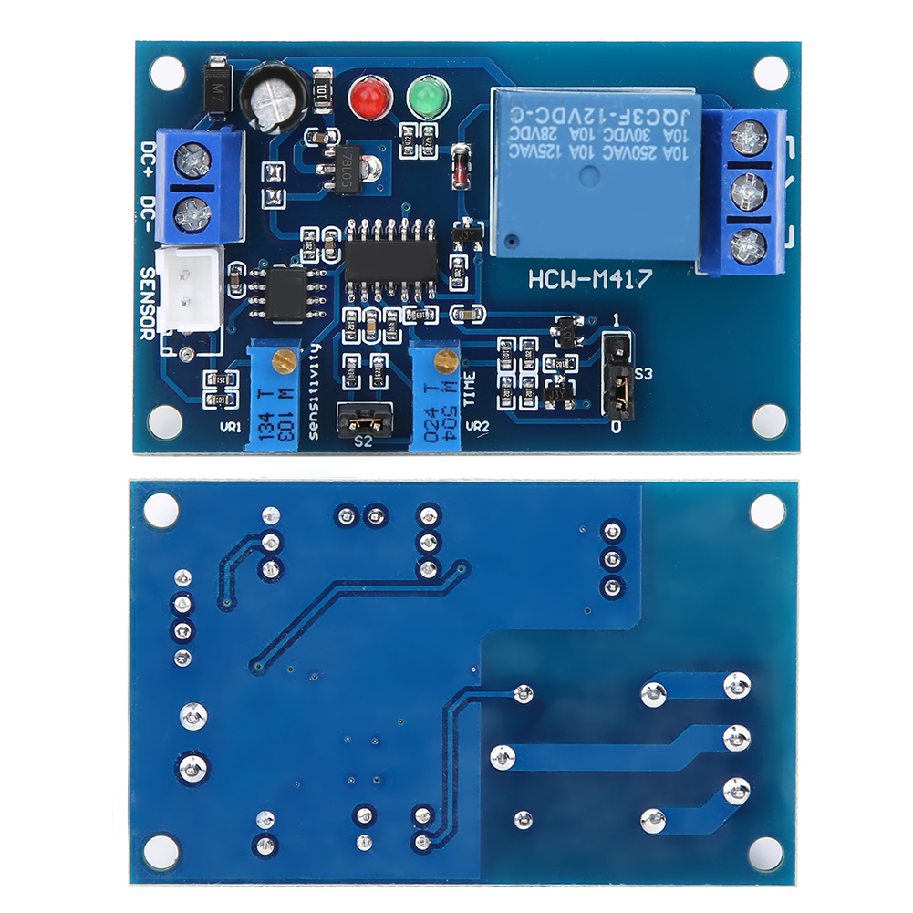 Xhm131 Lichtempfindliches Relaismodul, Einstellbarer Zeitschalter Ohne Licht, 12v Dämmerungssensor, Automatische Lichtsteuerung, Einstellbare Verzögerung Für Led.