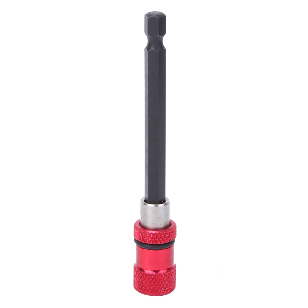 100-mm-schnellwechsel-magnetbithalter, Rote Edelstahl-verlängerungsstange Für Schraubendreher, 1/4-zoll-bohrfutter