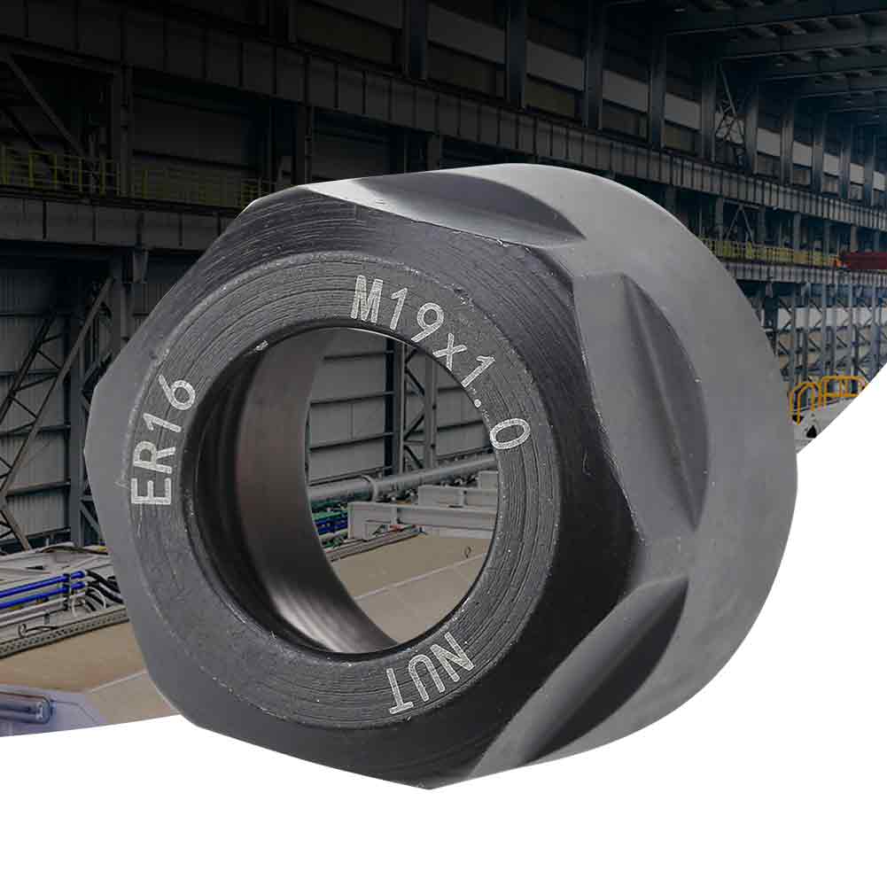 Er16 M19x1,0 Spannmutter Für Cnc-spannfutter, Fräs- Und Drehmaschinen, Typ A&m, Schwarz