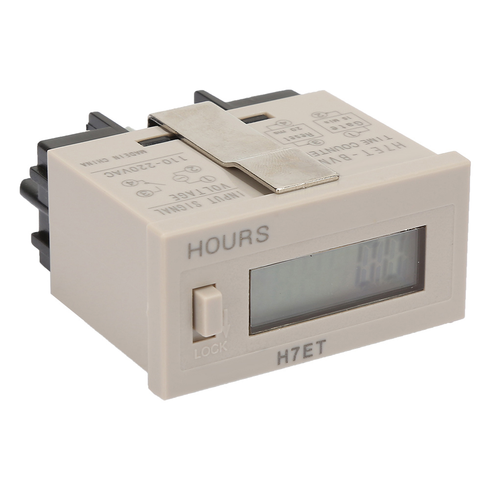 Bvm H7et 6-stelliger Digitaler Stromzähler, Lcd-anzeige, Wechselstrom 110-220 V, Betriebsstundenzähler (0,0 Stunden)